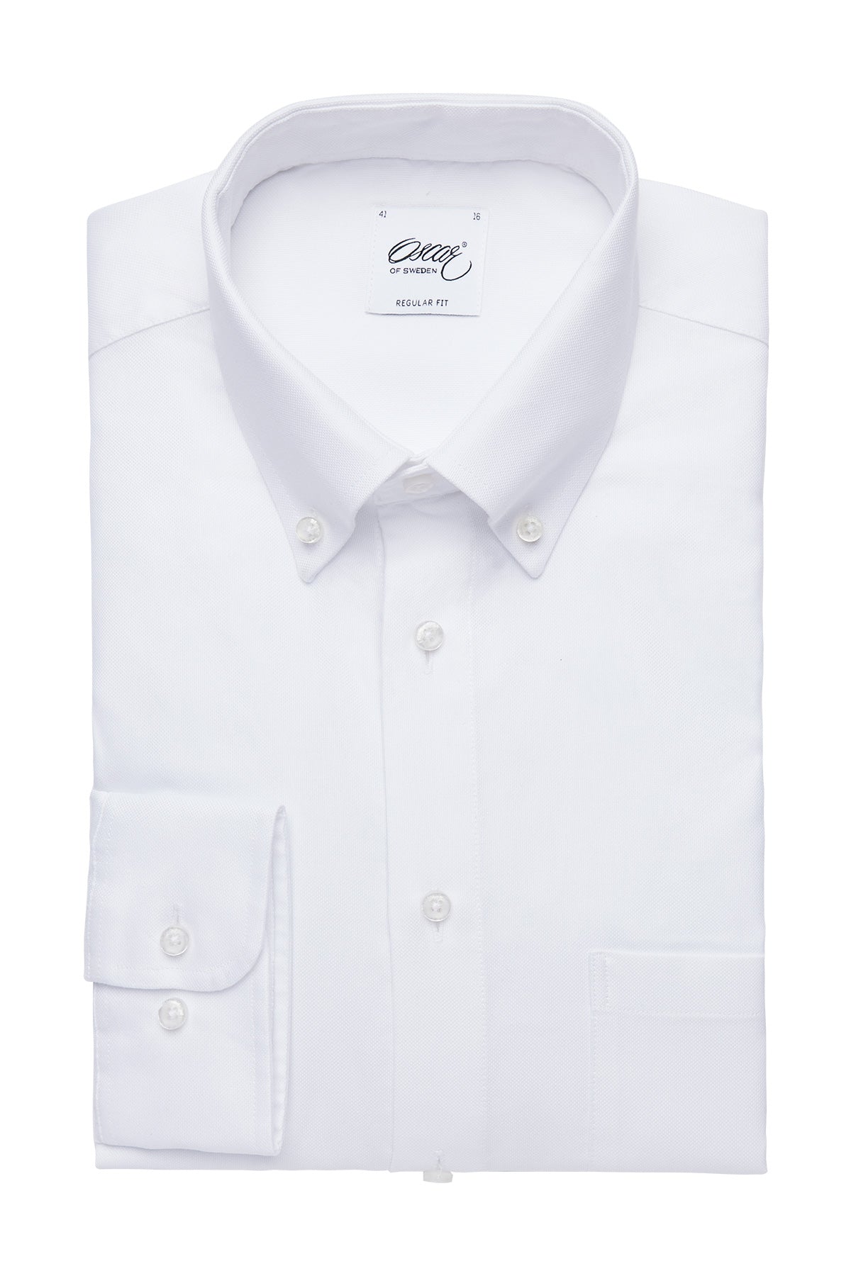White washed button down regular fit shirt