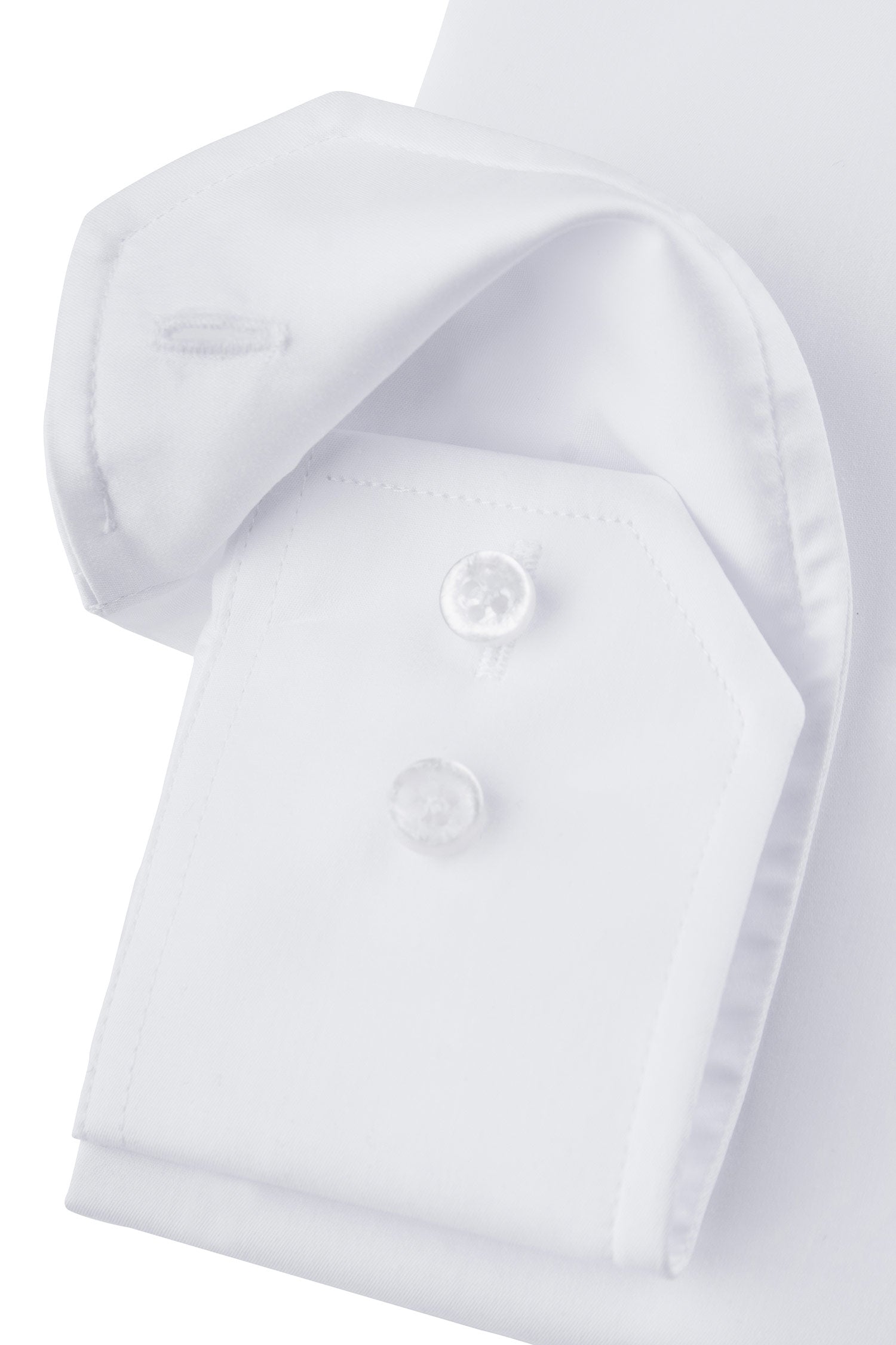 White slim fit shirt with extra long sleeves