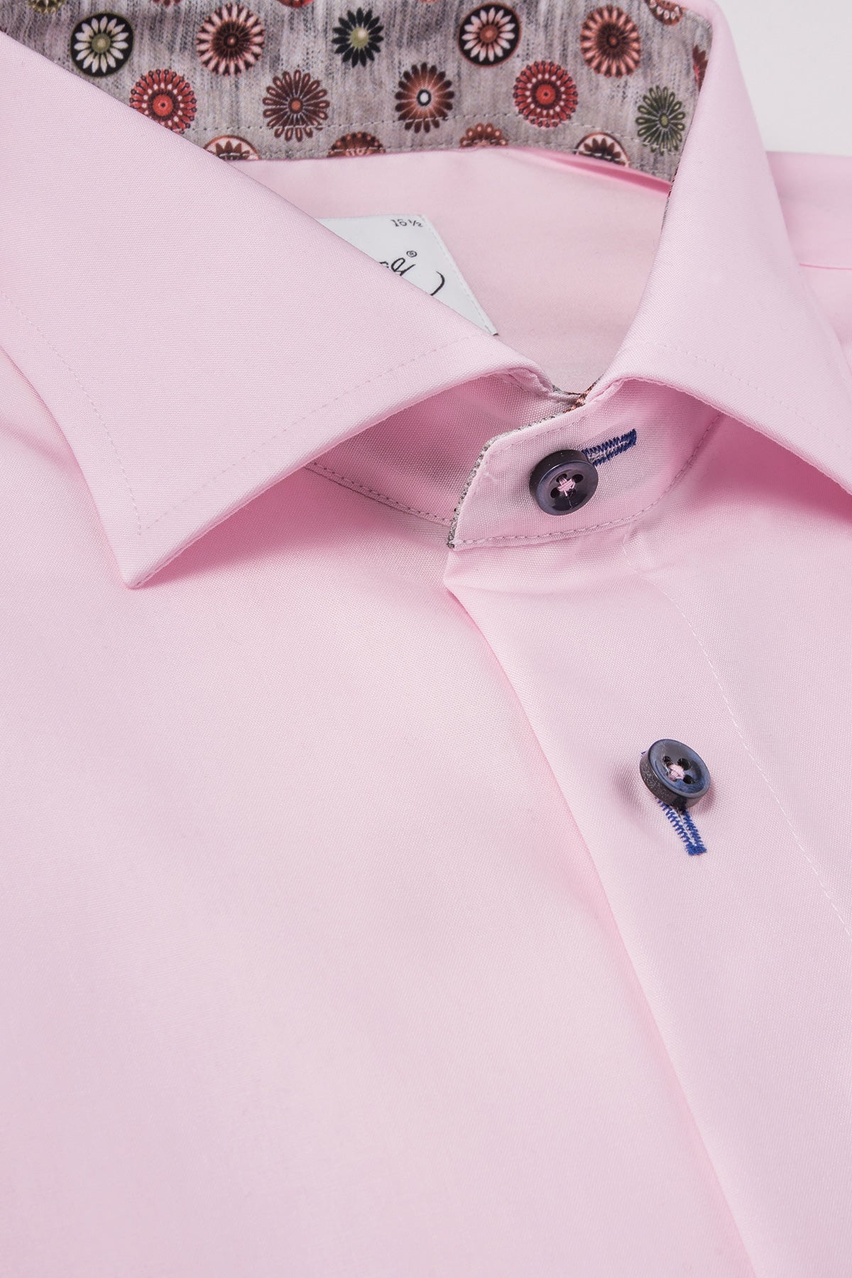 Pink regular fit shirt with contrast details
