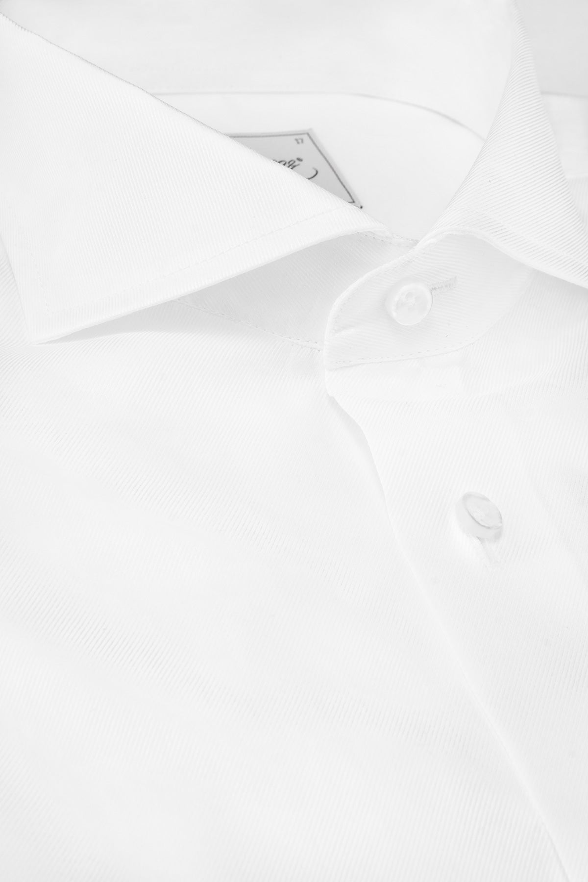 White soft washed slim fit shirt
