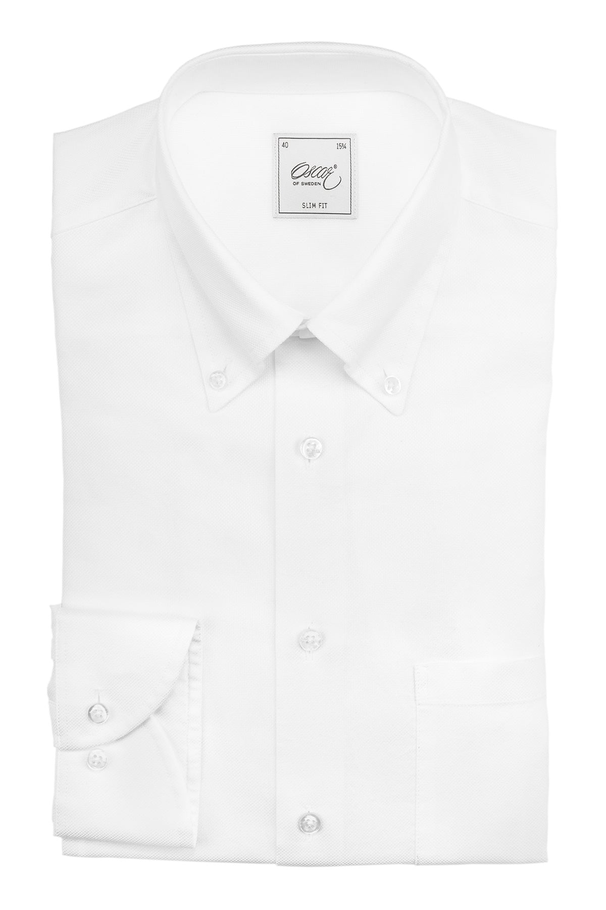 White royal oxford button down slim fit shirt