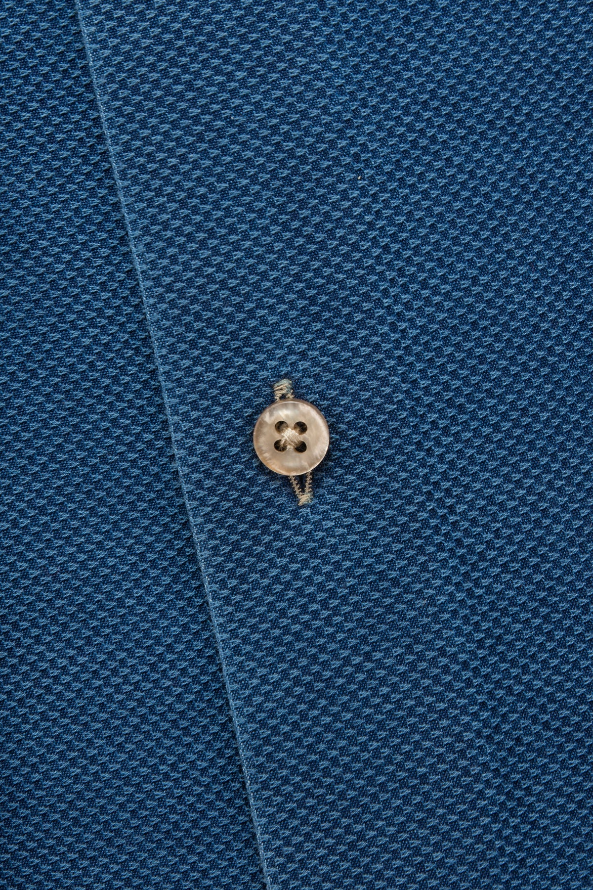 Blue denim jersey regular fit shirt