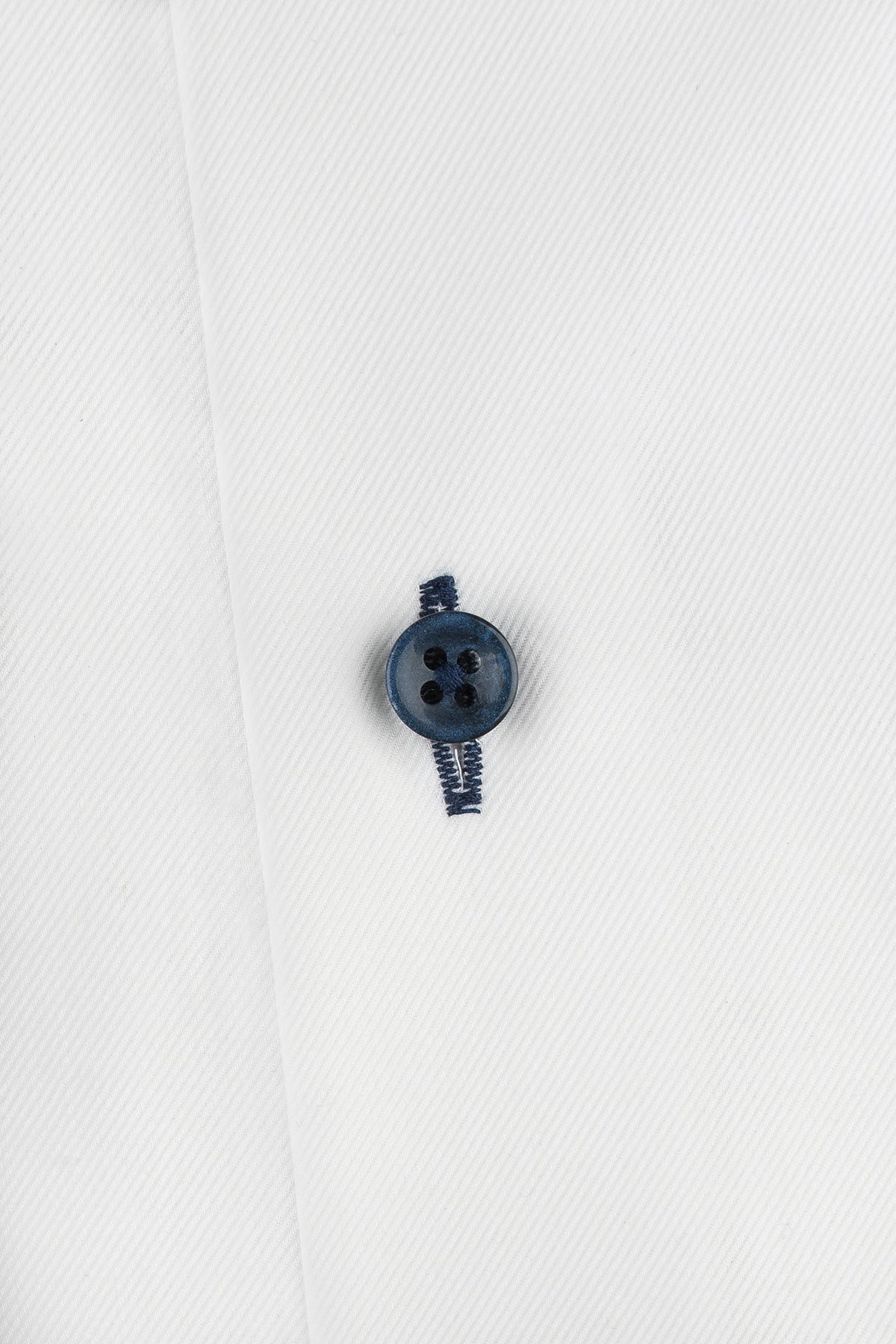 White regular fit shirt with contrast details