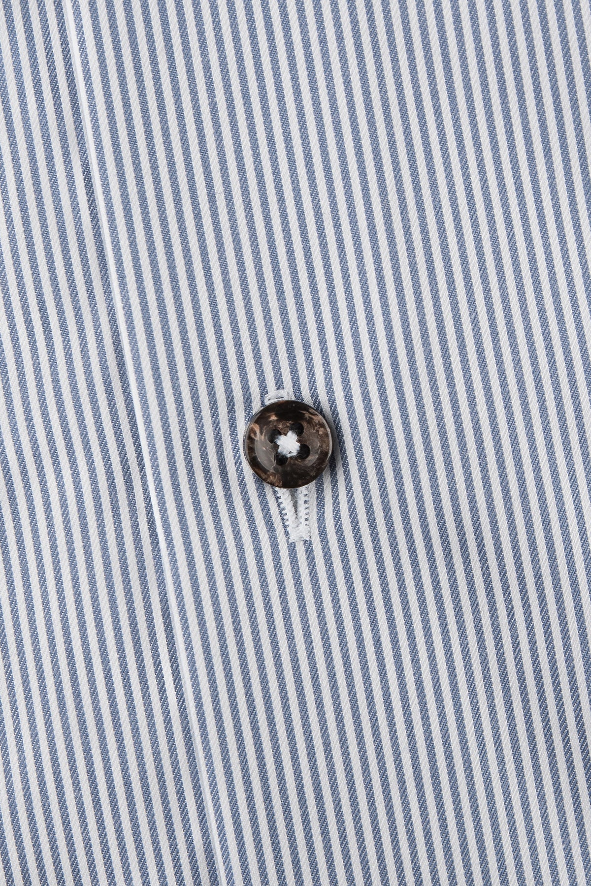 Blue striped regular fit extra long sleeves shirt with contrast details