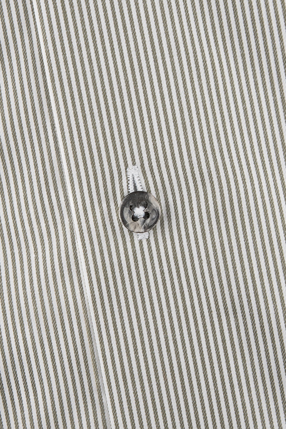 Green striped slim fit shirt with contrast details