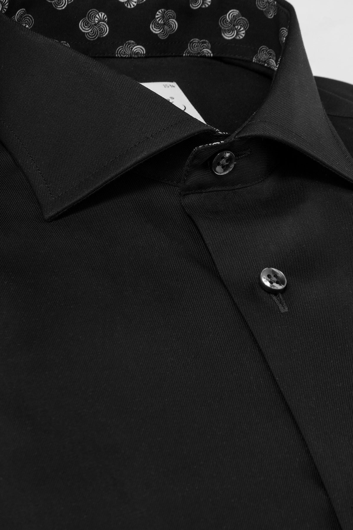 Black regular fit shirt with contrast details