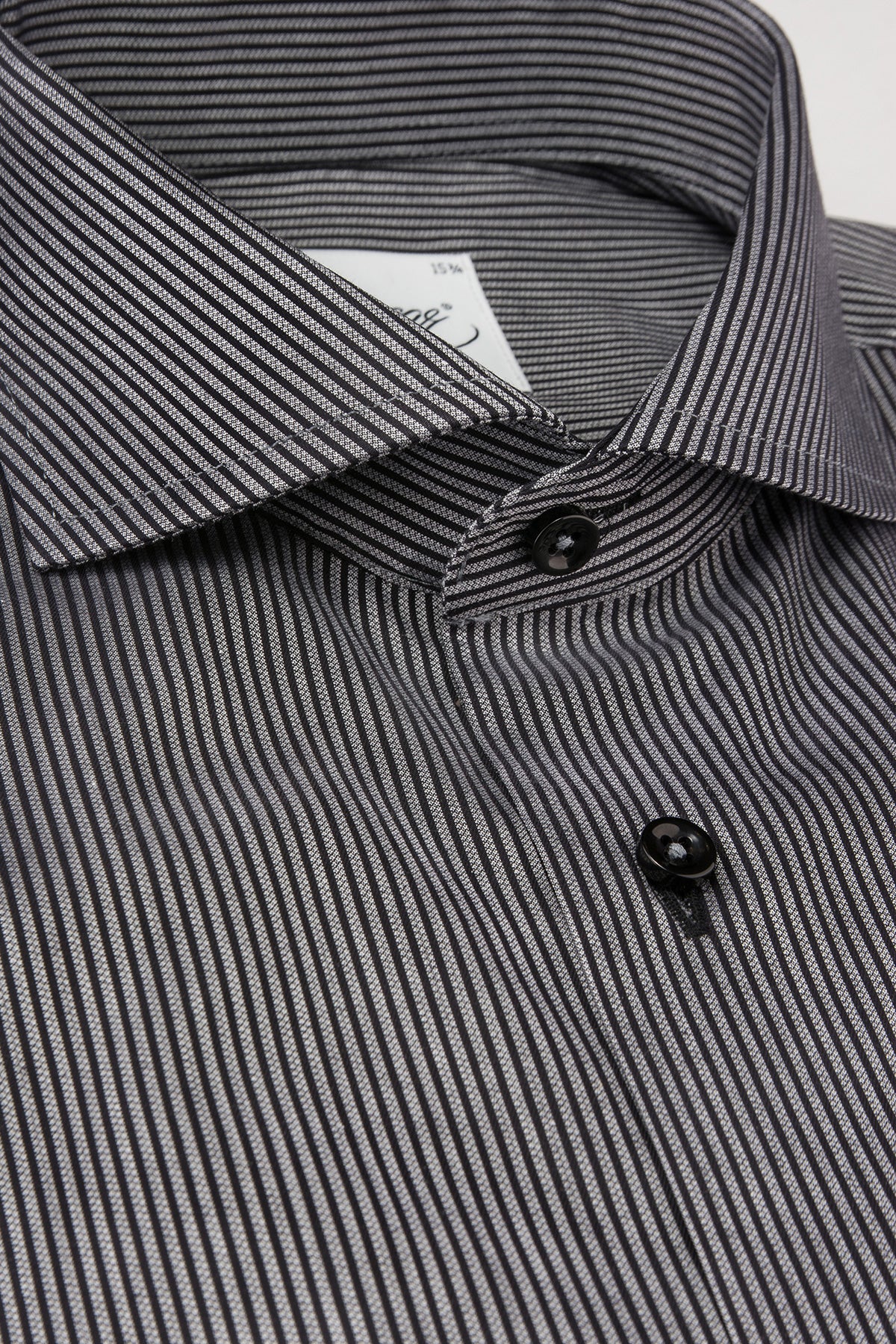Grey striped regular fit shirt