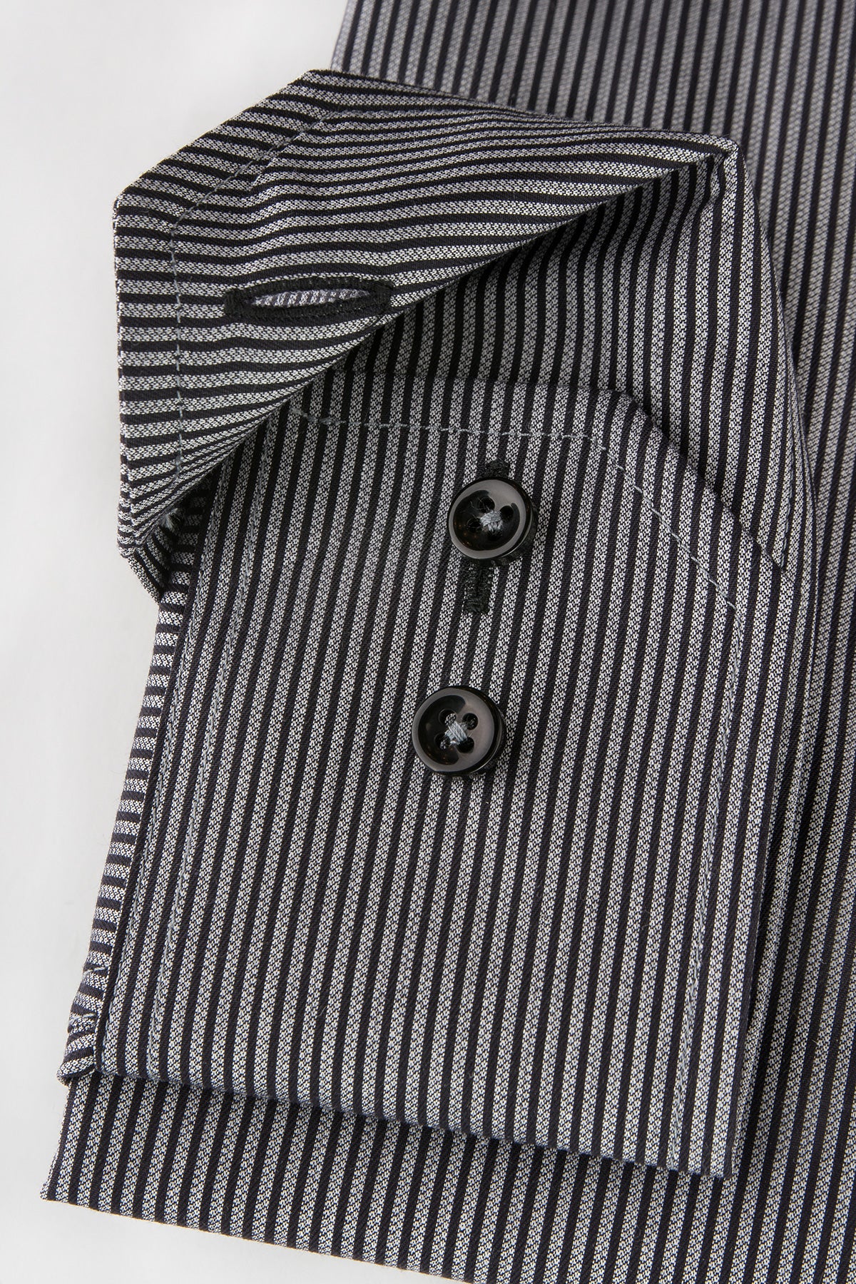 Grey striped regular fit shirt