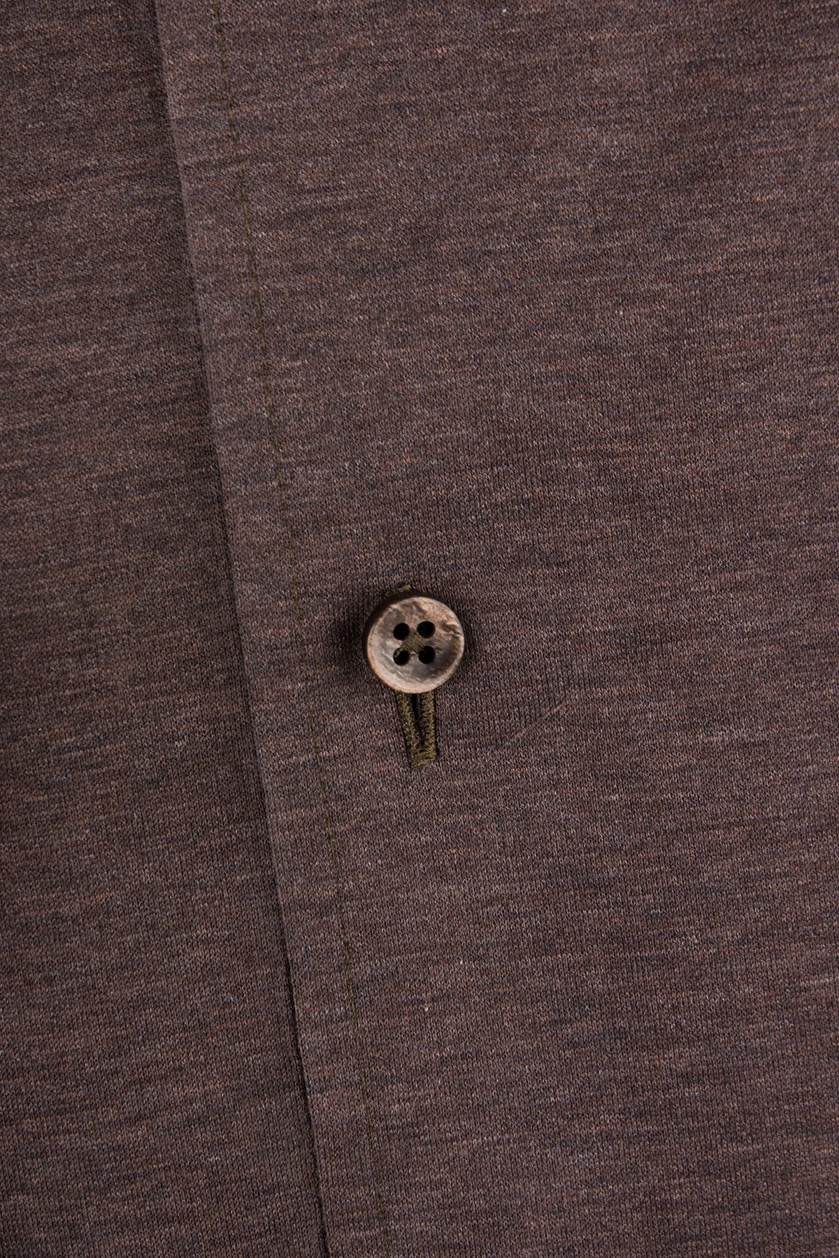 Brown jersey stretch slim fit shirt