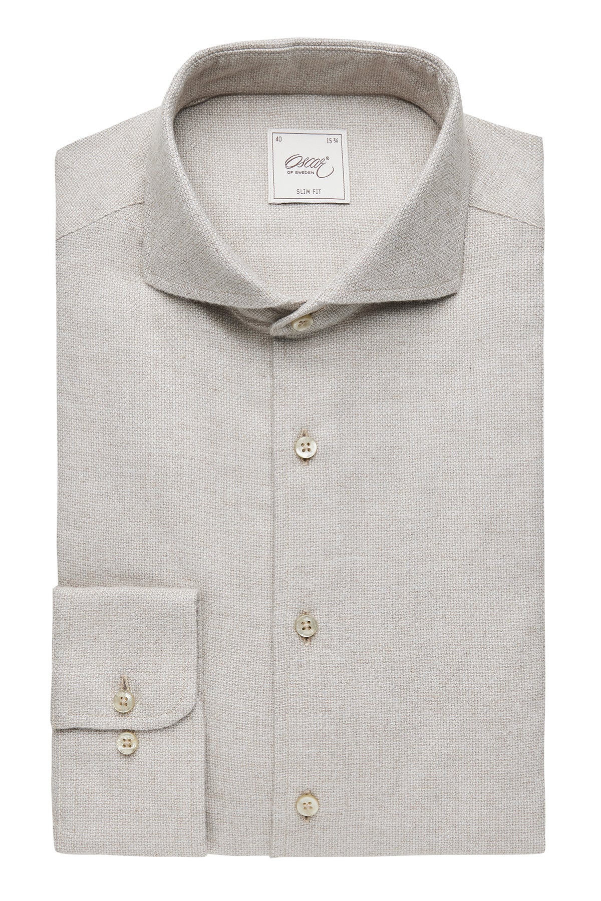 Beige slim fit shirt