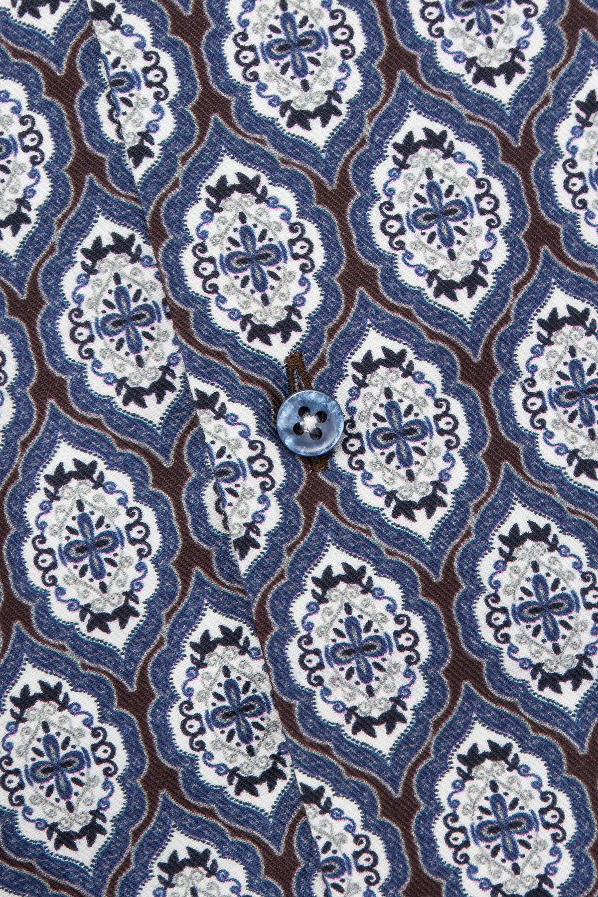 Blue printed regular fit shirt
