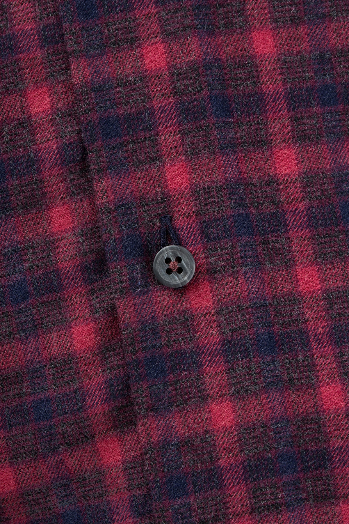 Red checked flannel regular fit shirt