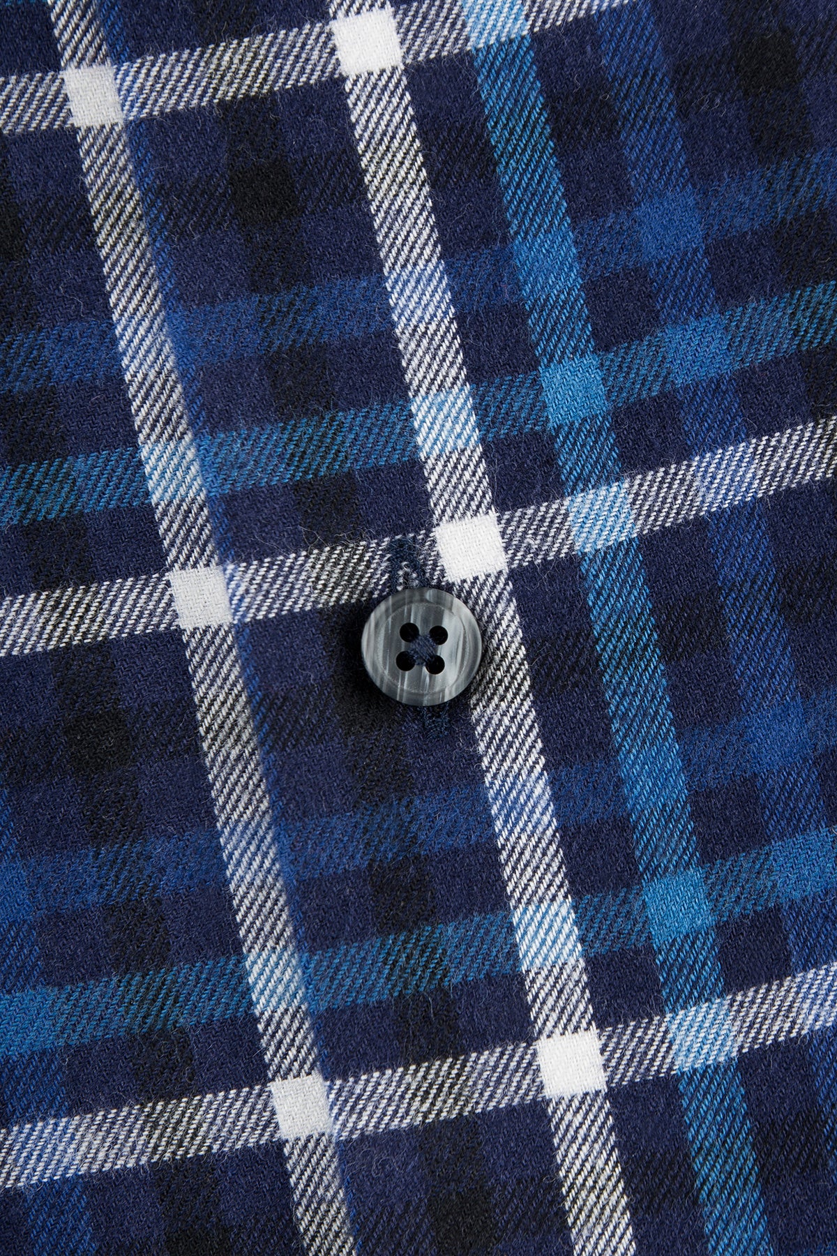Blue checked flannel regular fit shirt