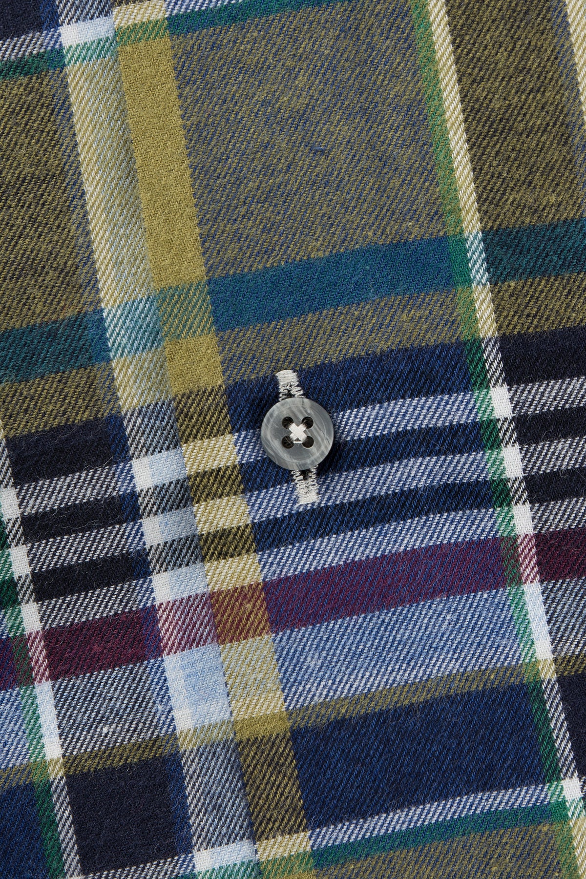 Green checked flannel shirt button down slim fit