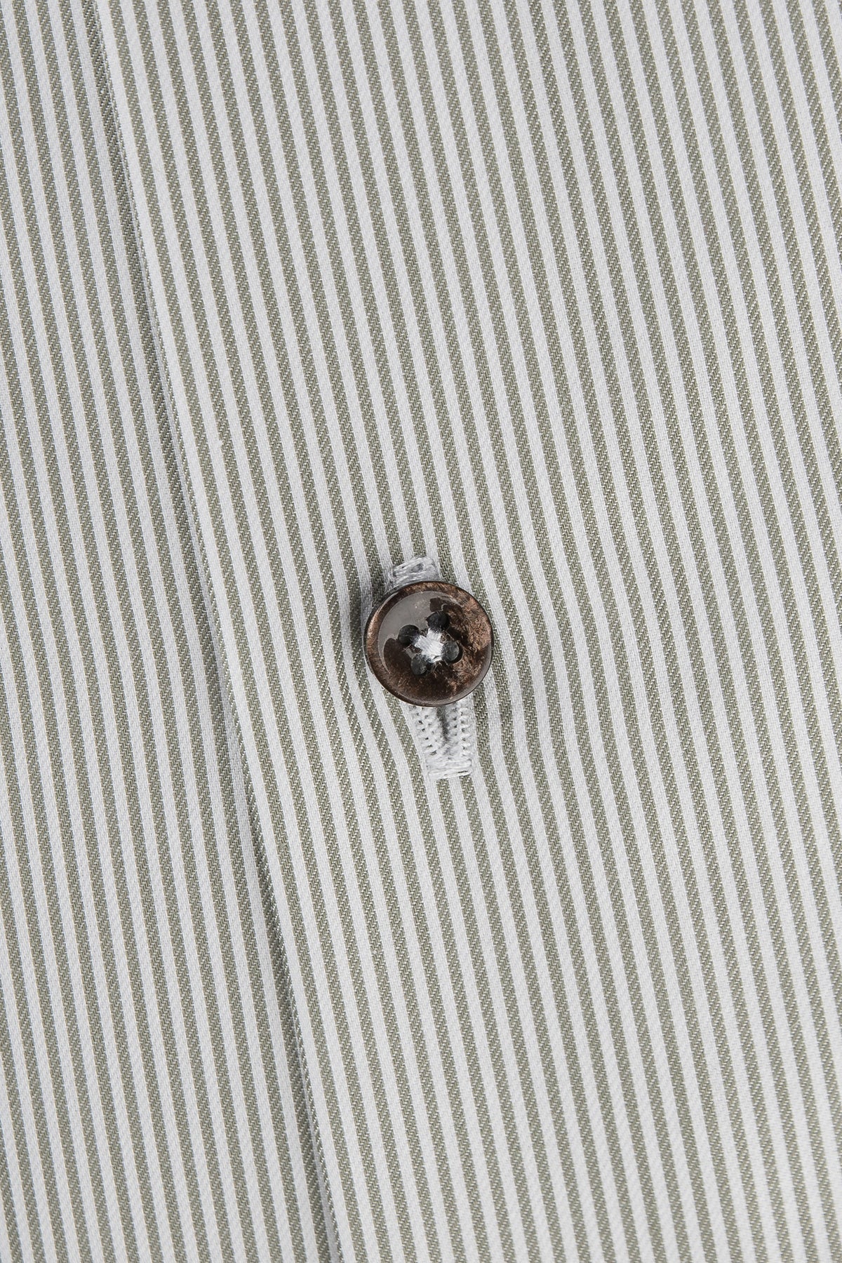 Green striped regular fit shirt with contrast details
