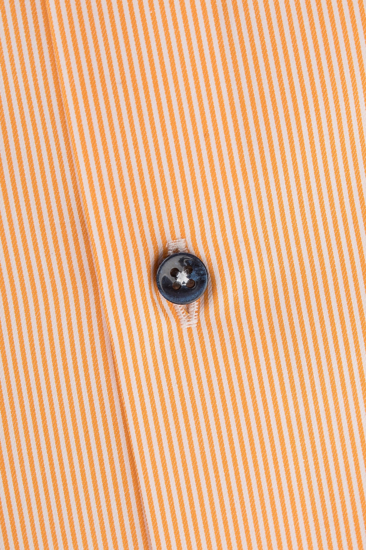 Orange striped slim fit shirt with contrast details