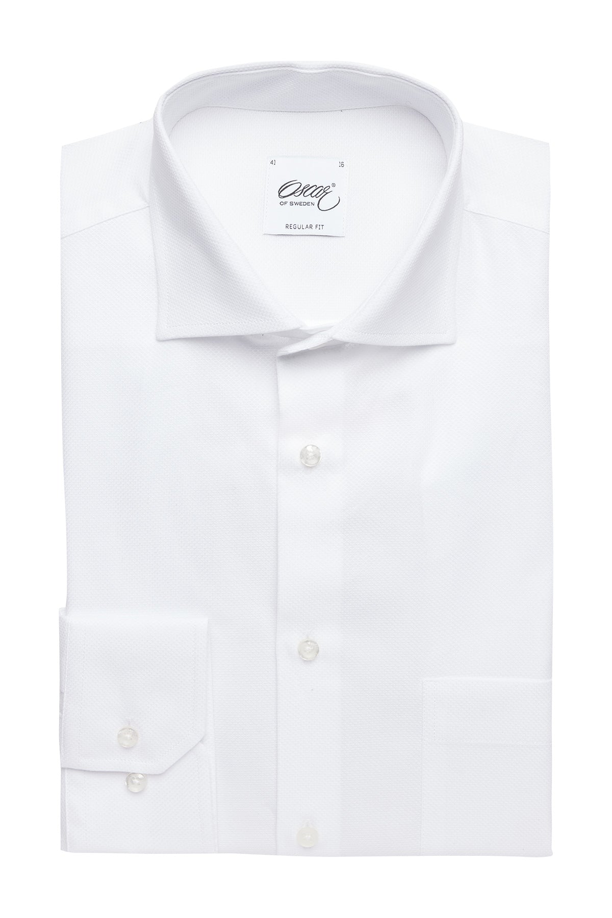 White dobby regular fit shirt