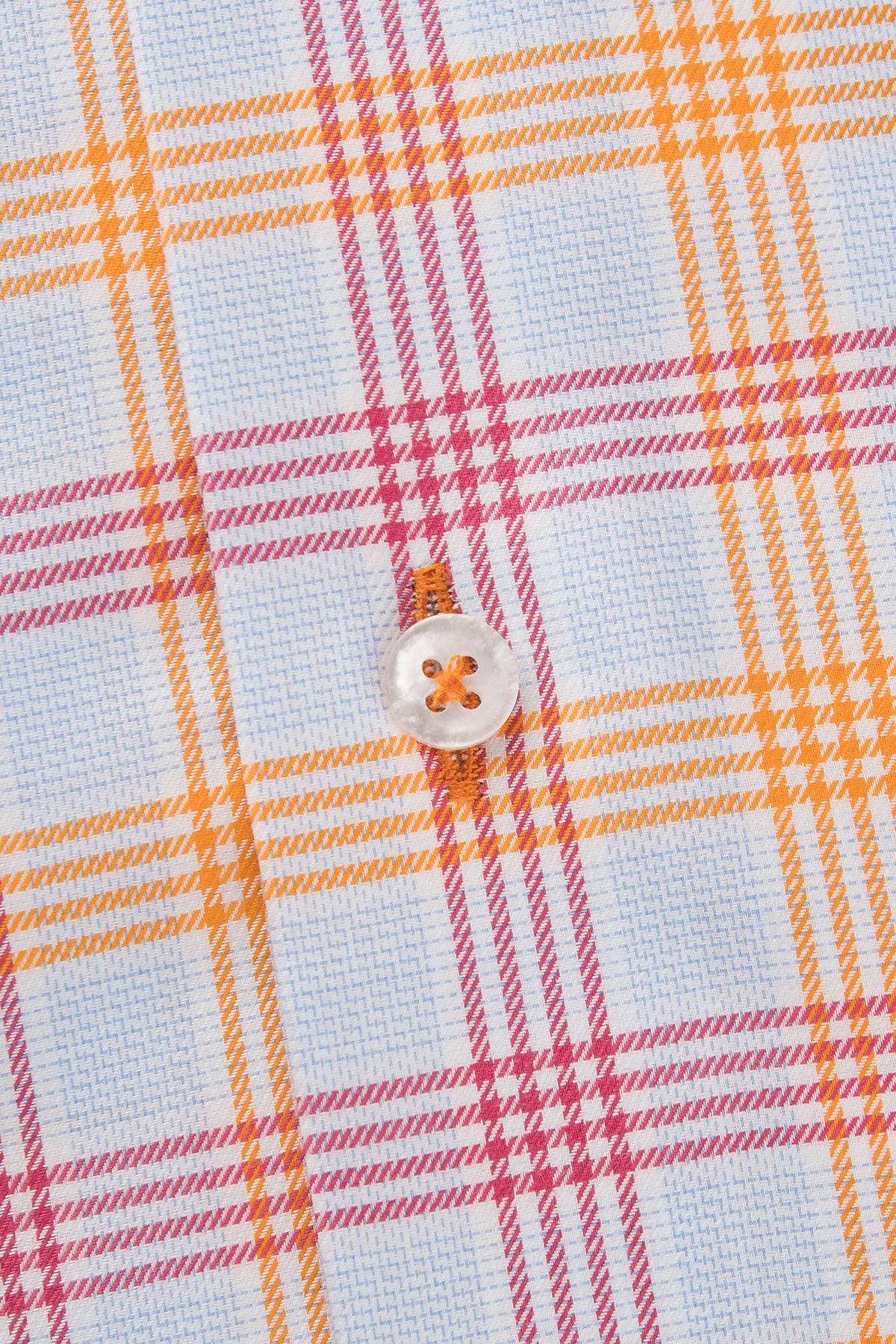 Orange checked regular fit shirt