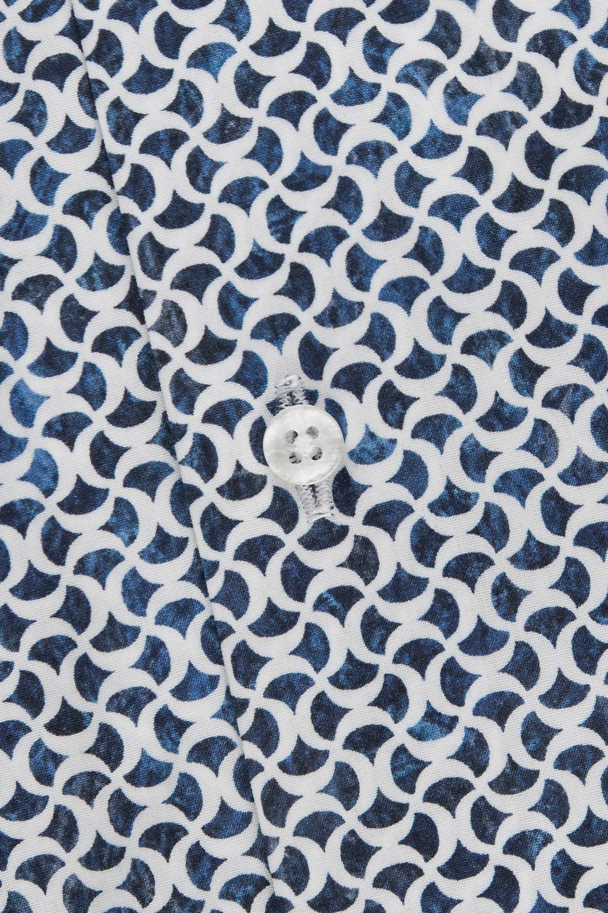 Blue printed regular fit shirt