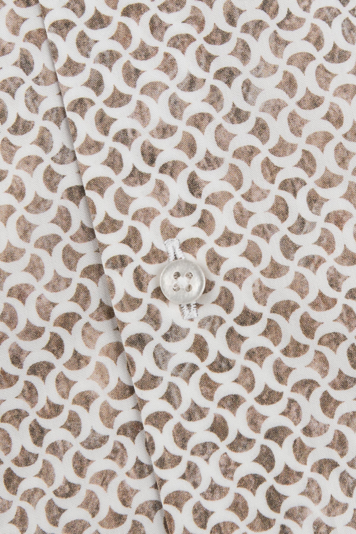 Brown printed slim fit shirt