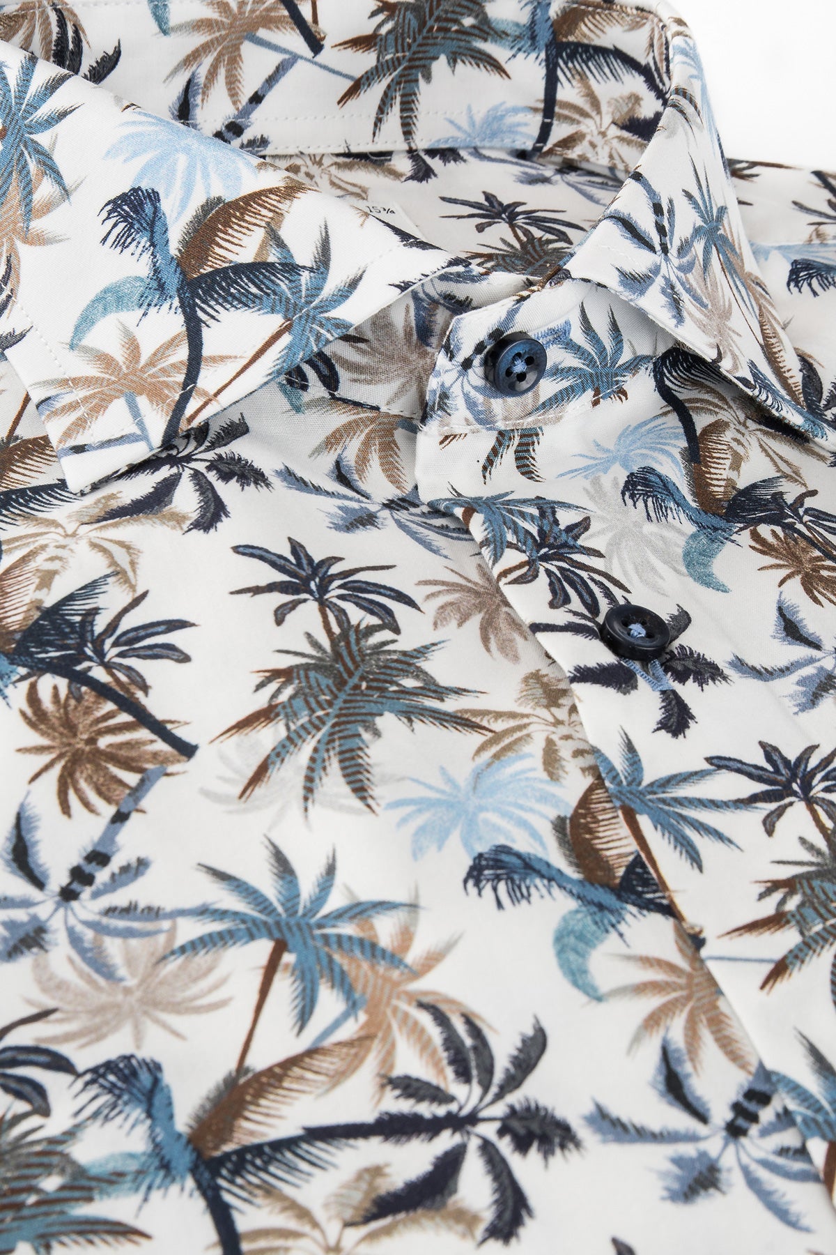 White palm printed short sleeve regular fit shirt