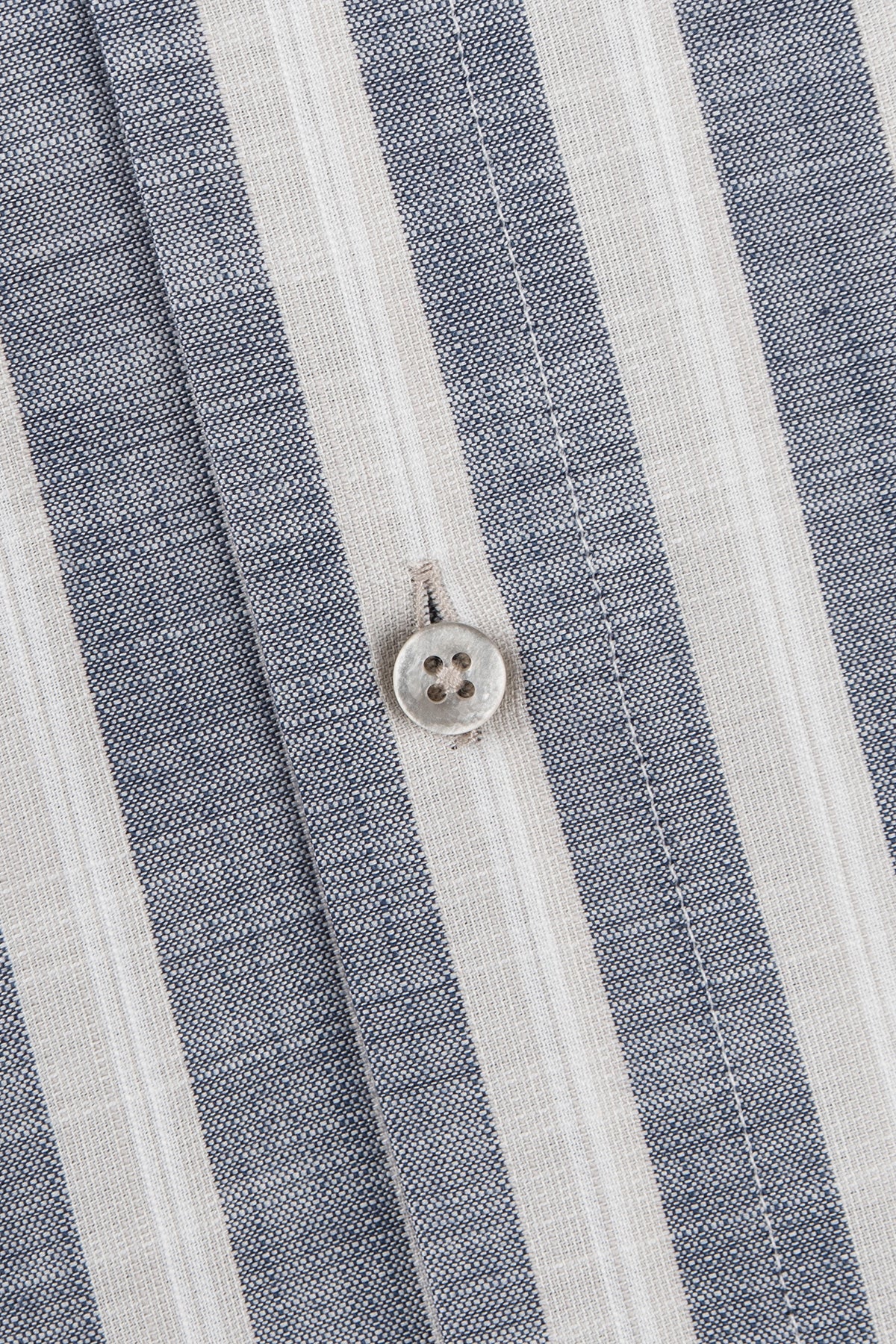 Blue striped short sleeve regular fit shirt