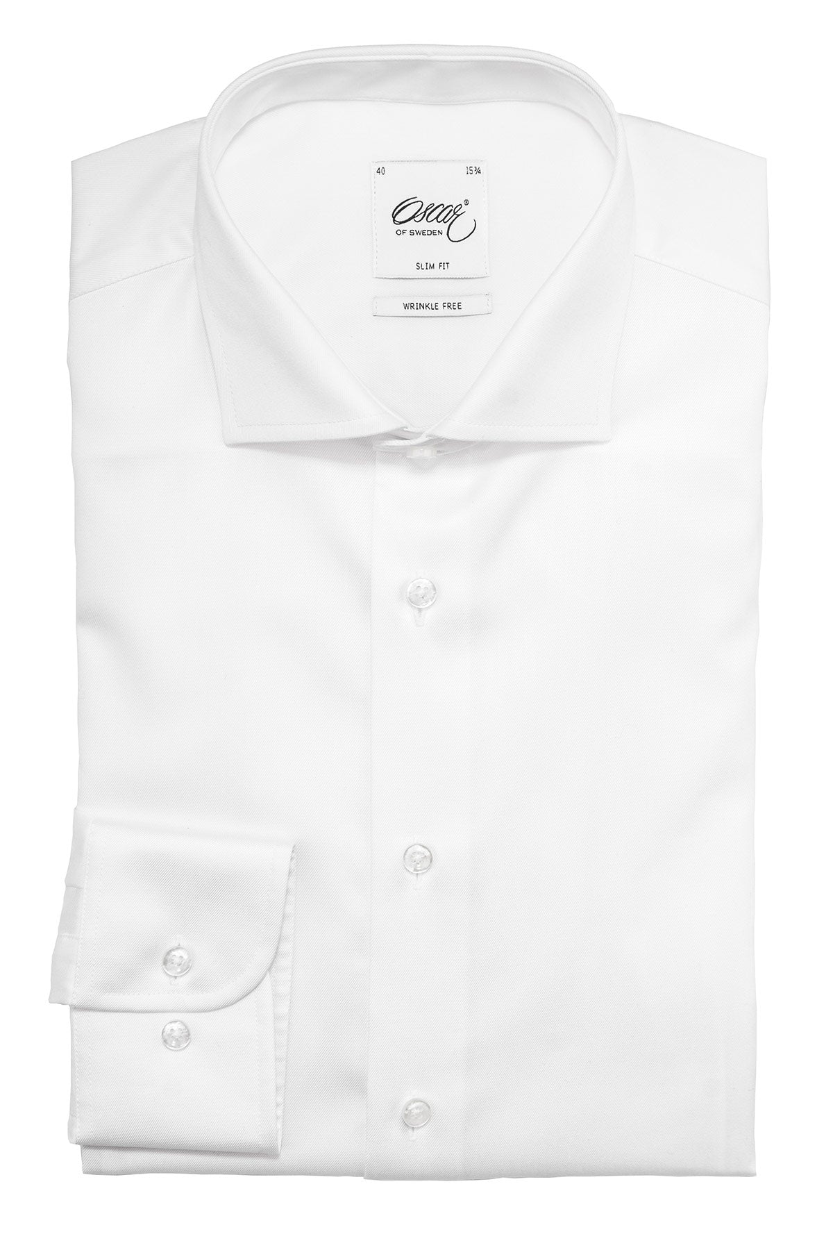 Vit skjorta wrinkle free super slim fit