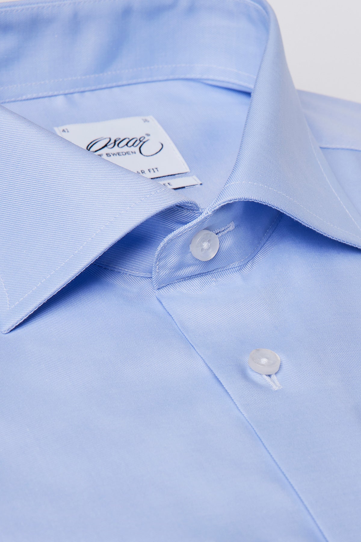 Light blue wrinkle free regular fit shirt