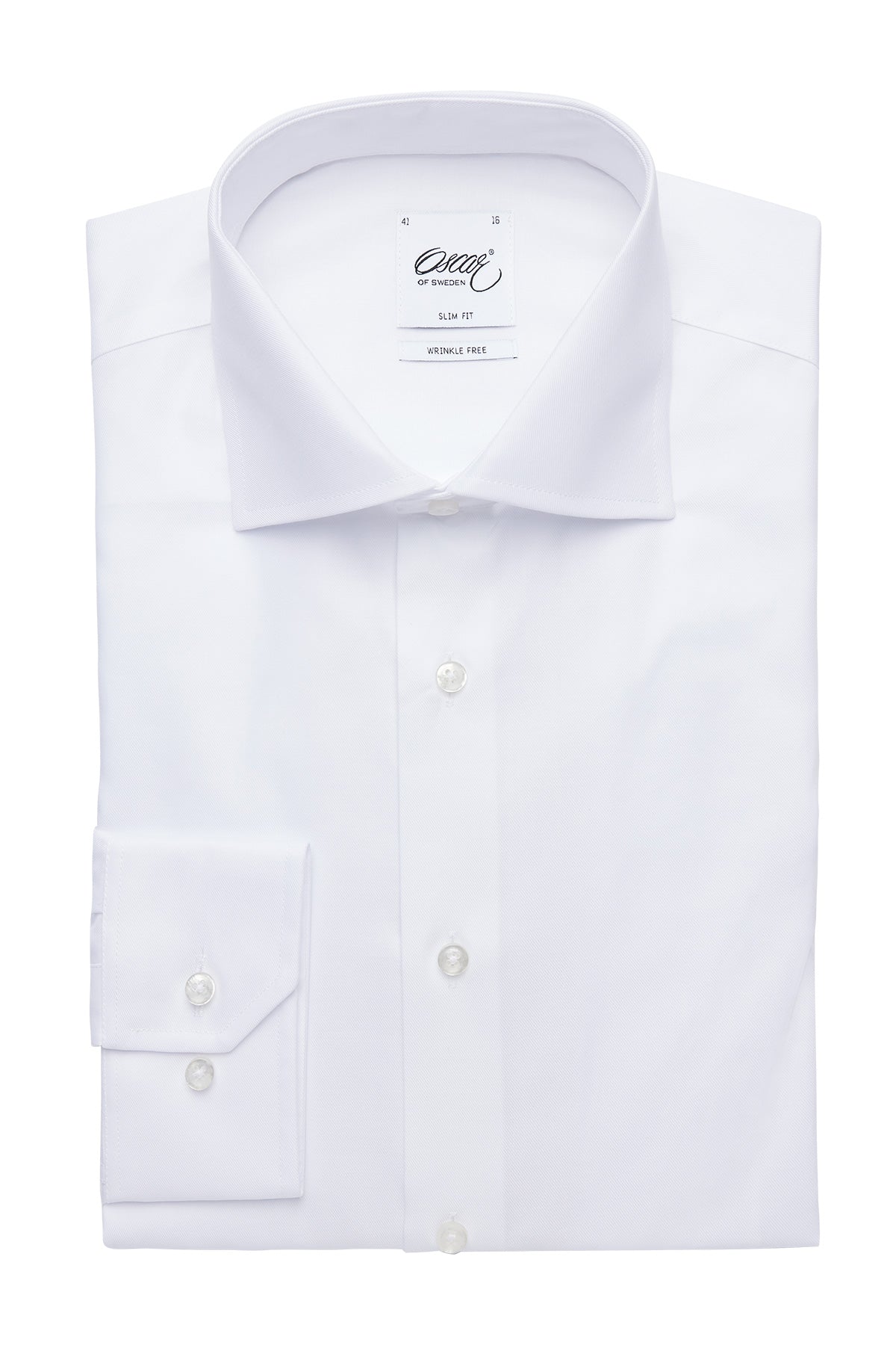 Vit wrinkle free-skjorta slim fit