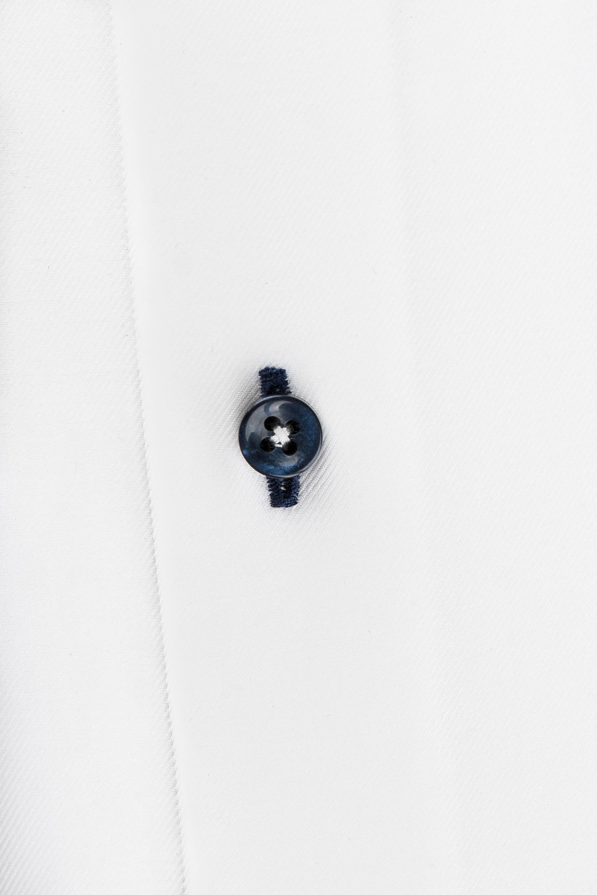 White slim fit shirt with blue paisley details