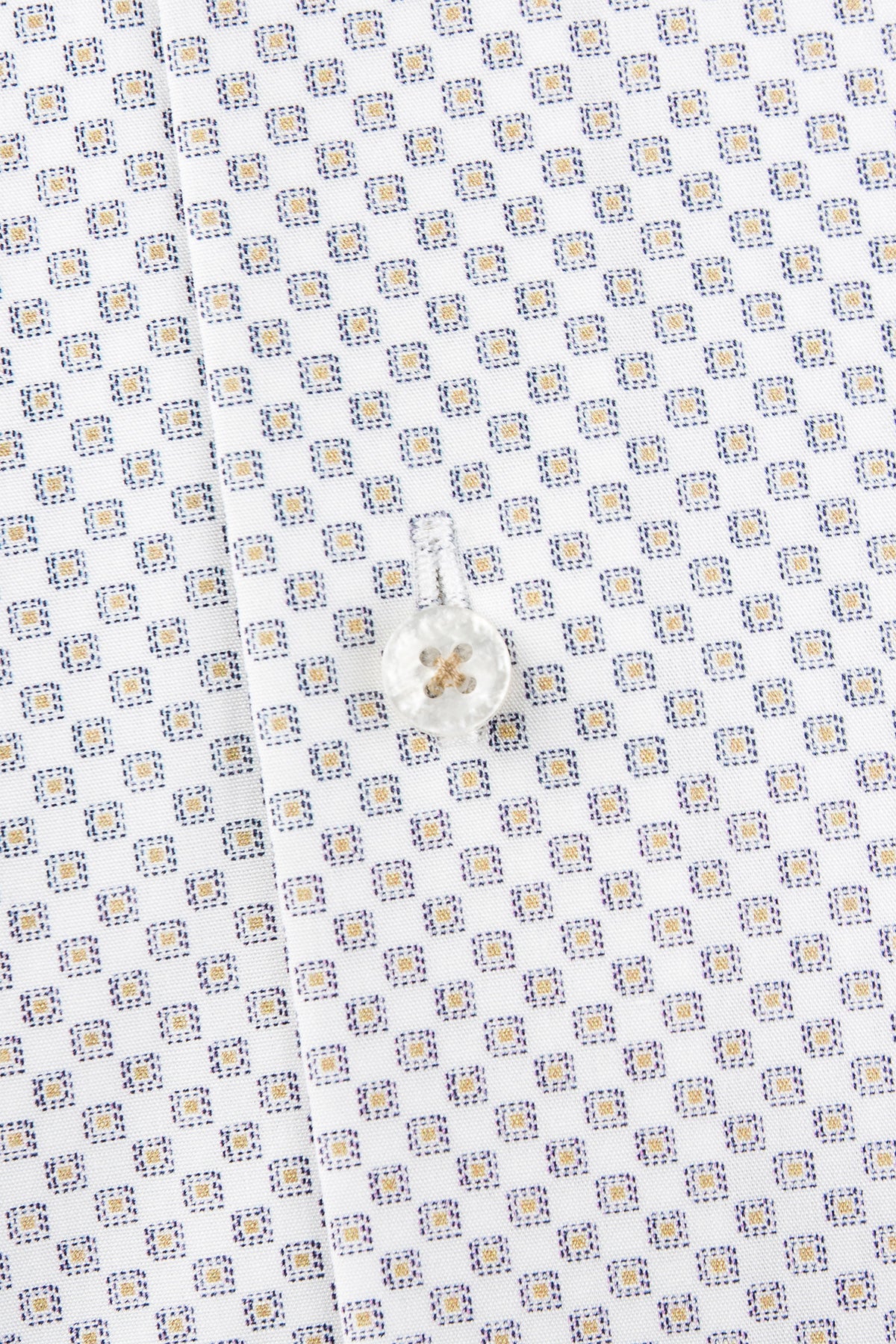 White micro printed regular fit shirt