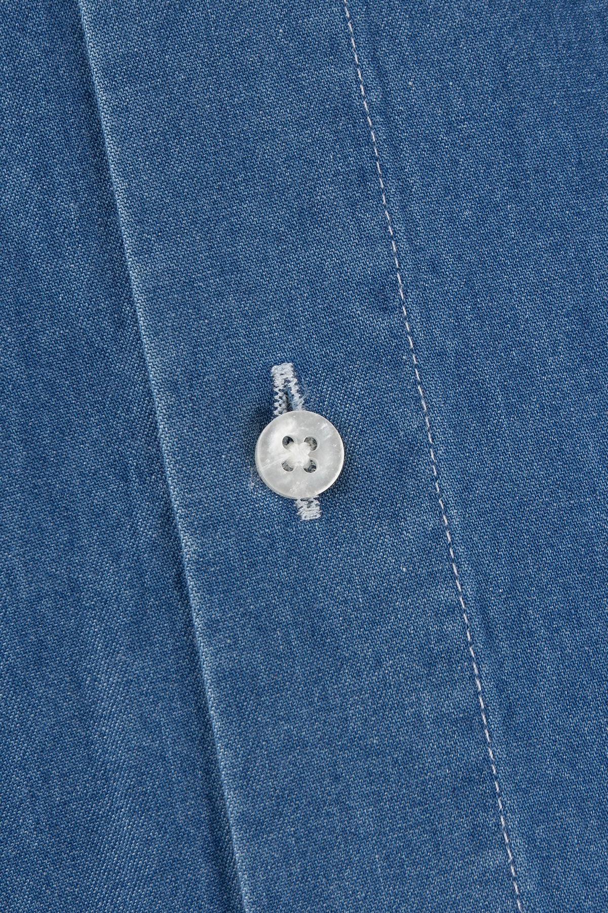 Denim regular fit button down shirt