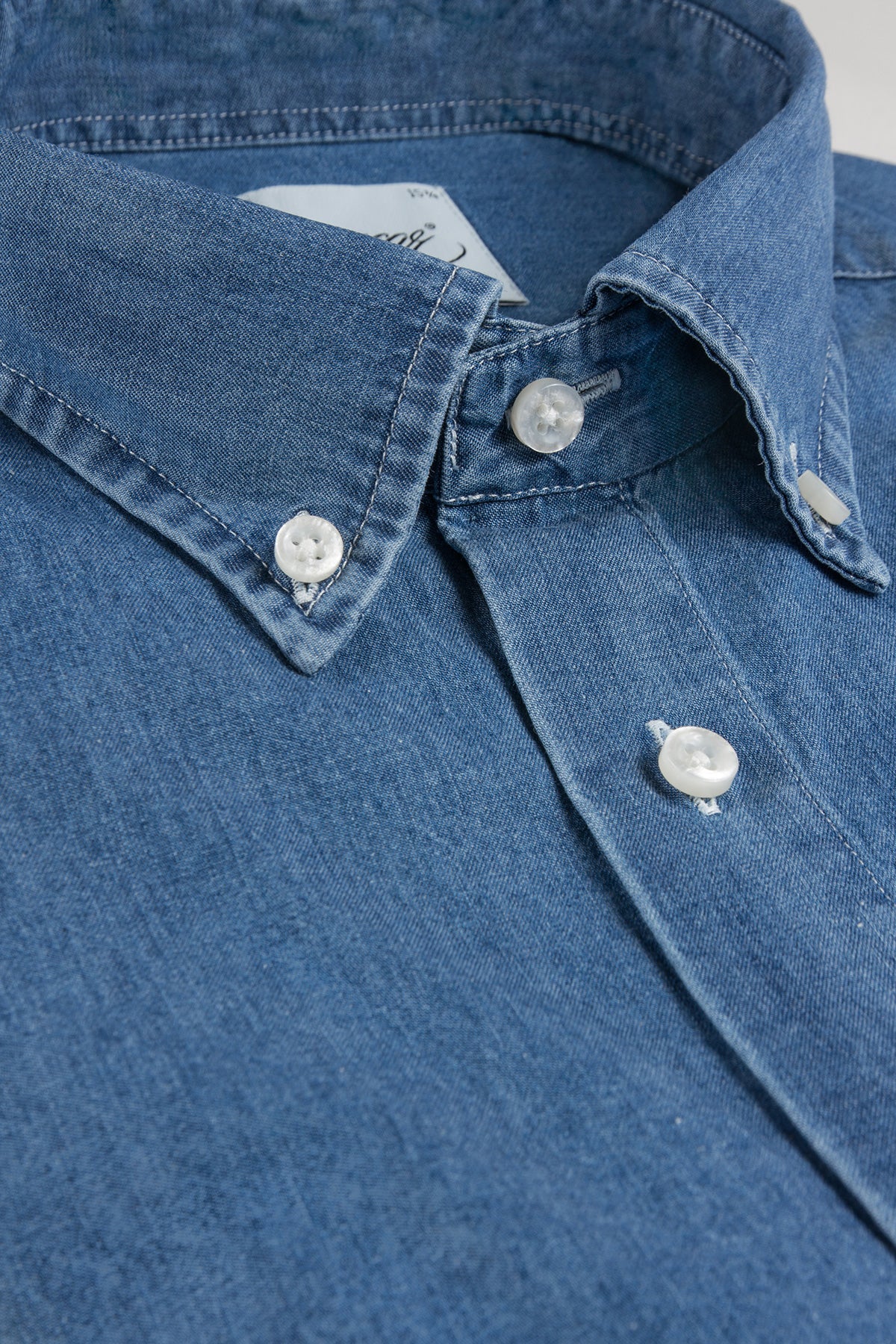 Denim regular fit button down shirt