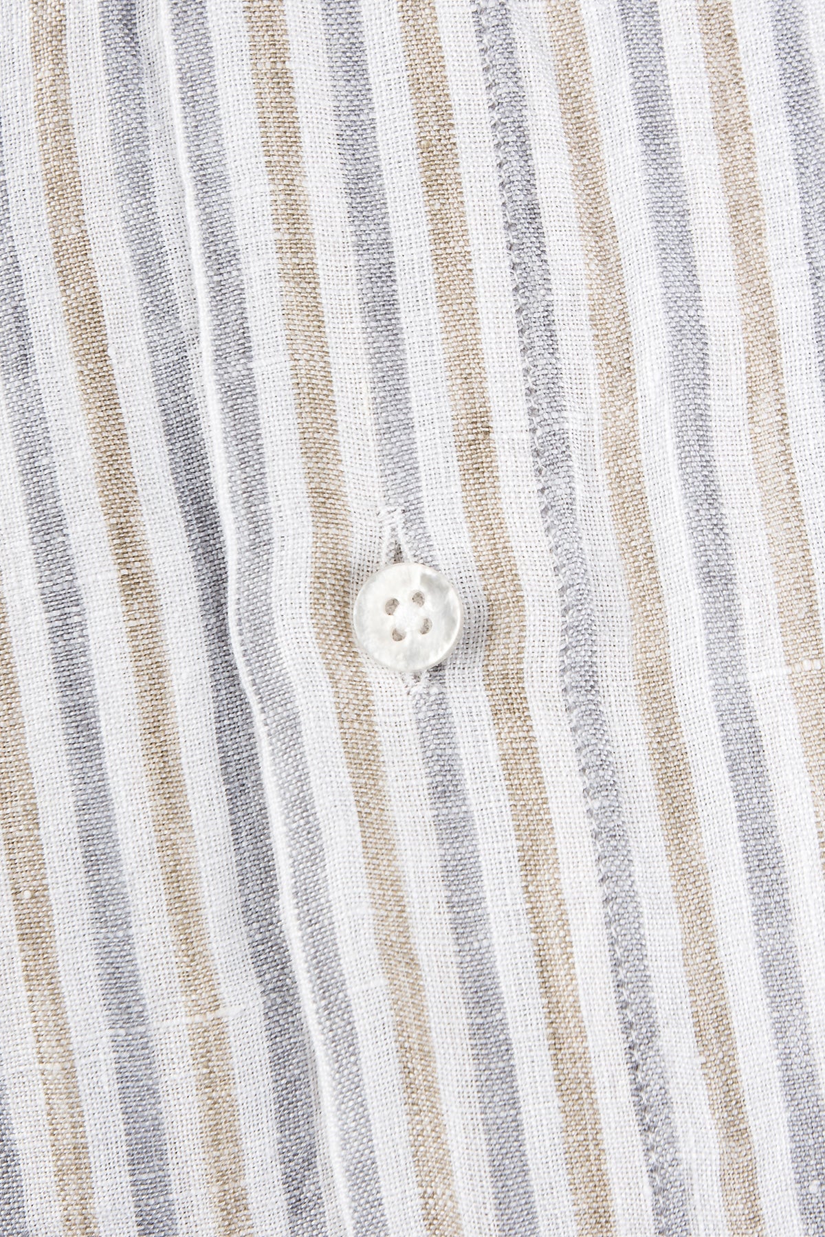Striped regular fit linen shirt