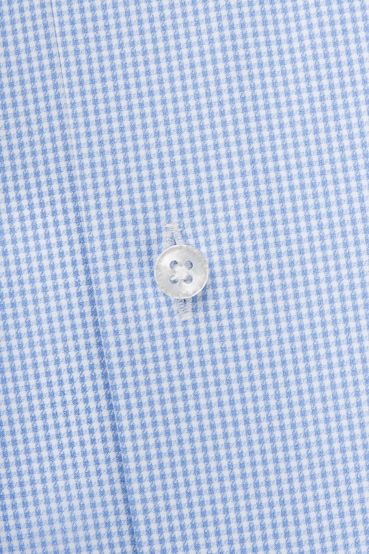 Light blue checked slim fit stretch shirt