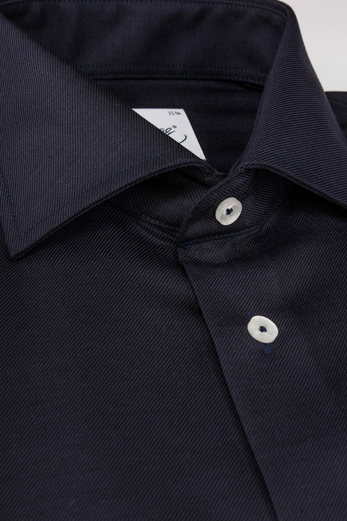 Navy merino wool regular fit shirt