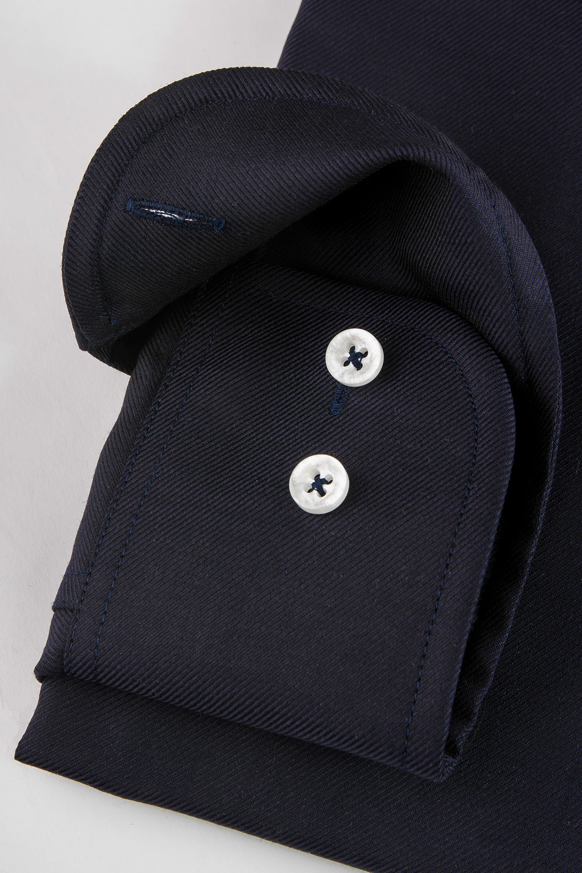 Navy merino wool regular fit shirt