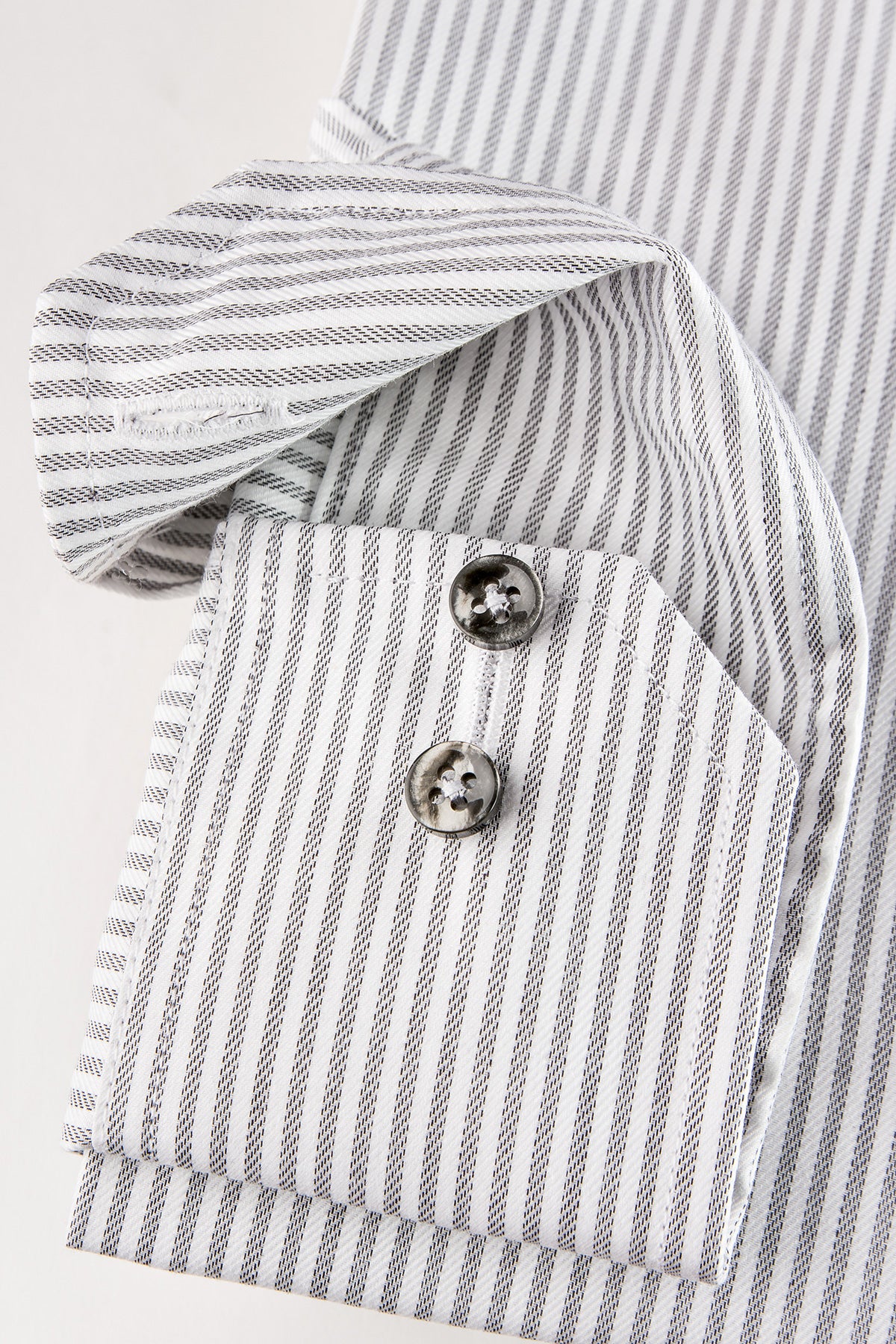 Grey striped slim fit shirt