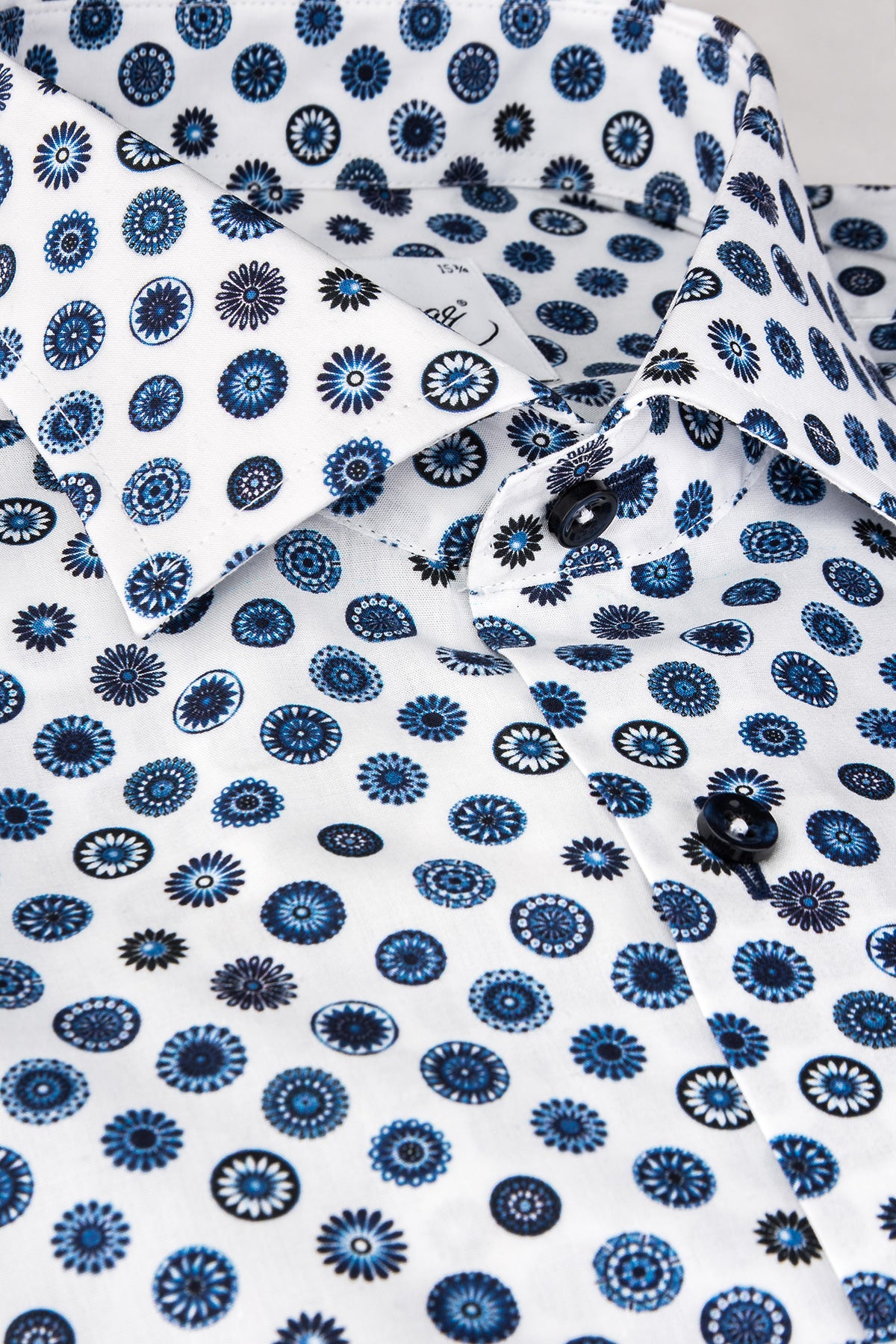 White printed slim fit shirt