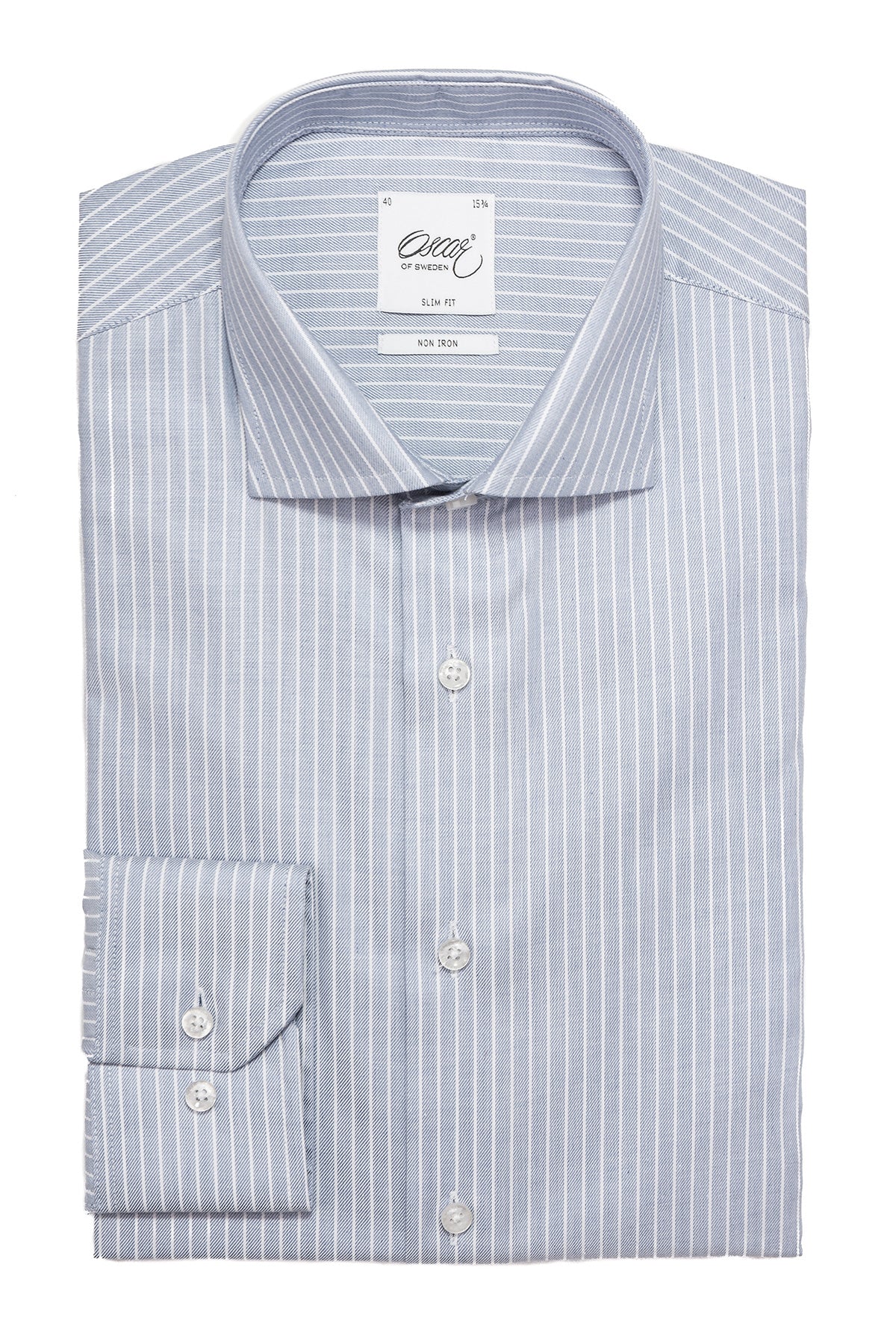 Light blue striped regular fit shirt