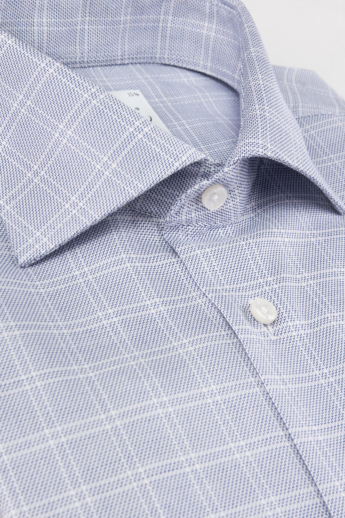 Blue checked regular fit shirt