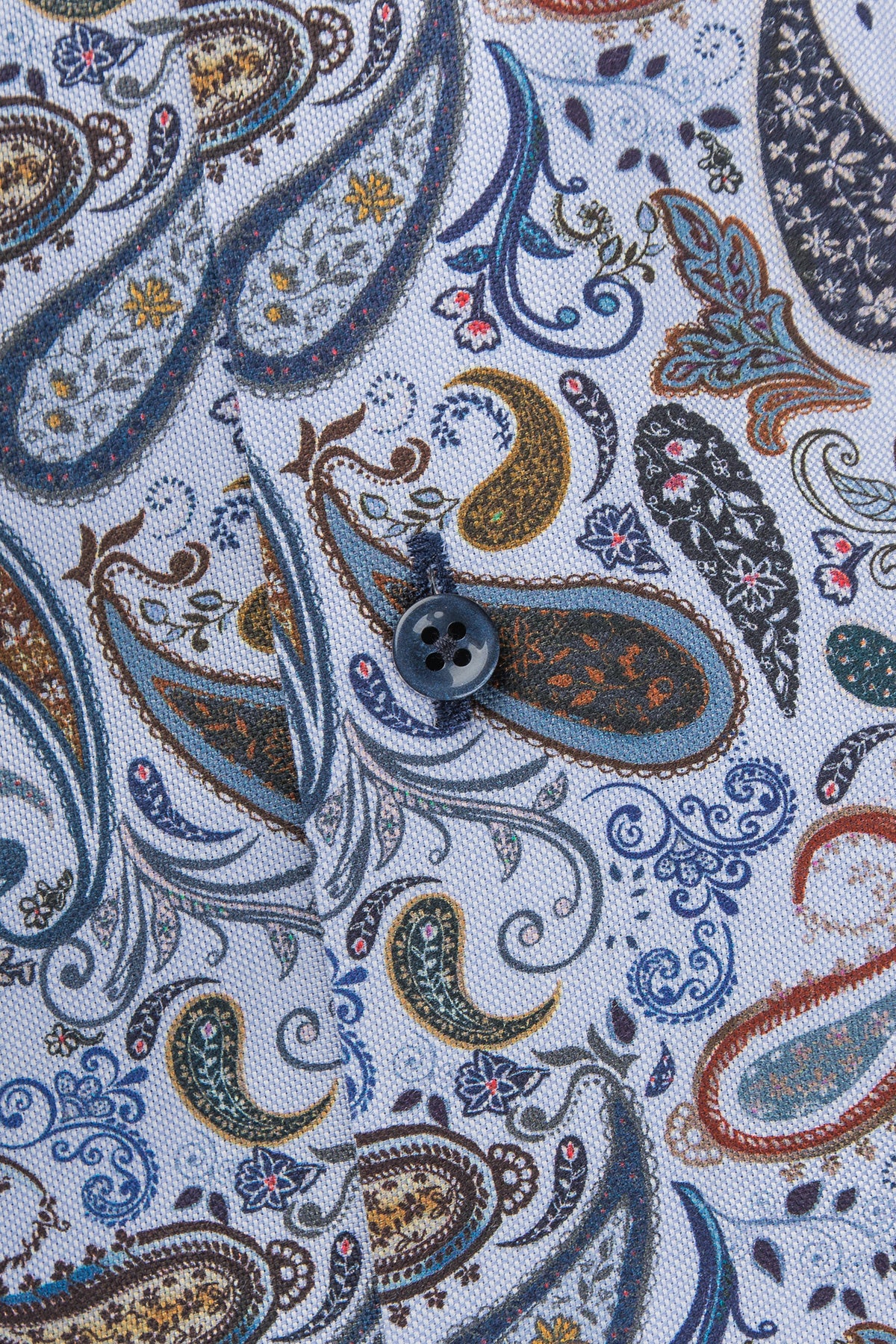 Paisley printed regular fit button down shirt
