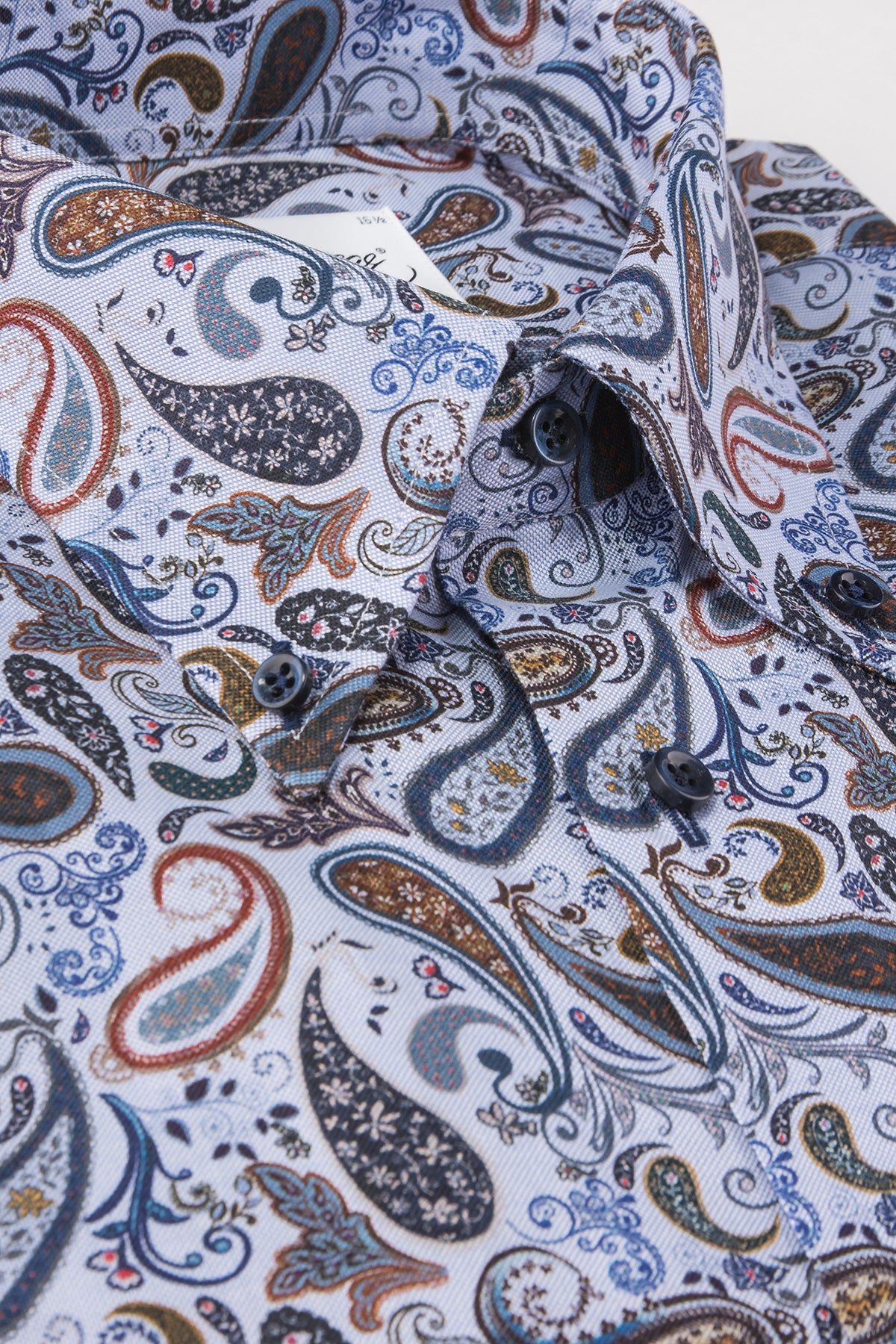 Paisley printed regular fit button down shirt