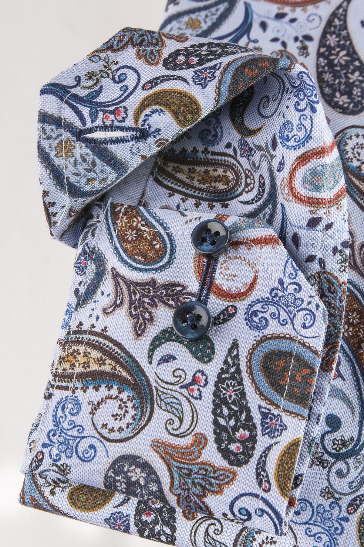 Paisley printed regular fit button down shirt