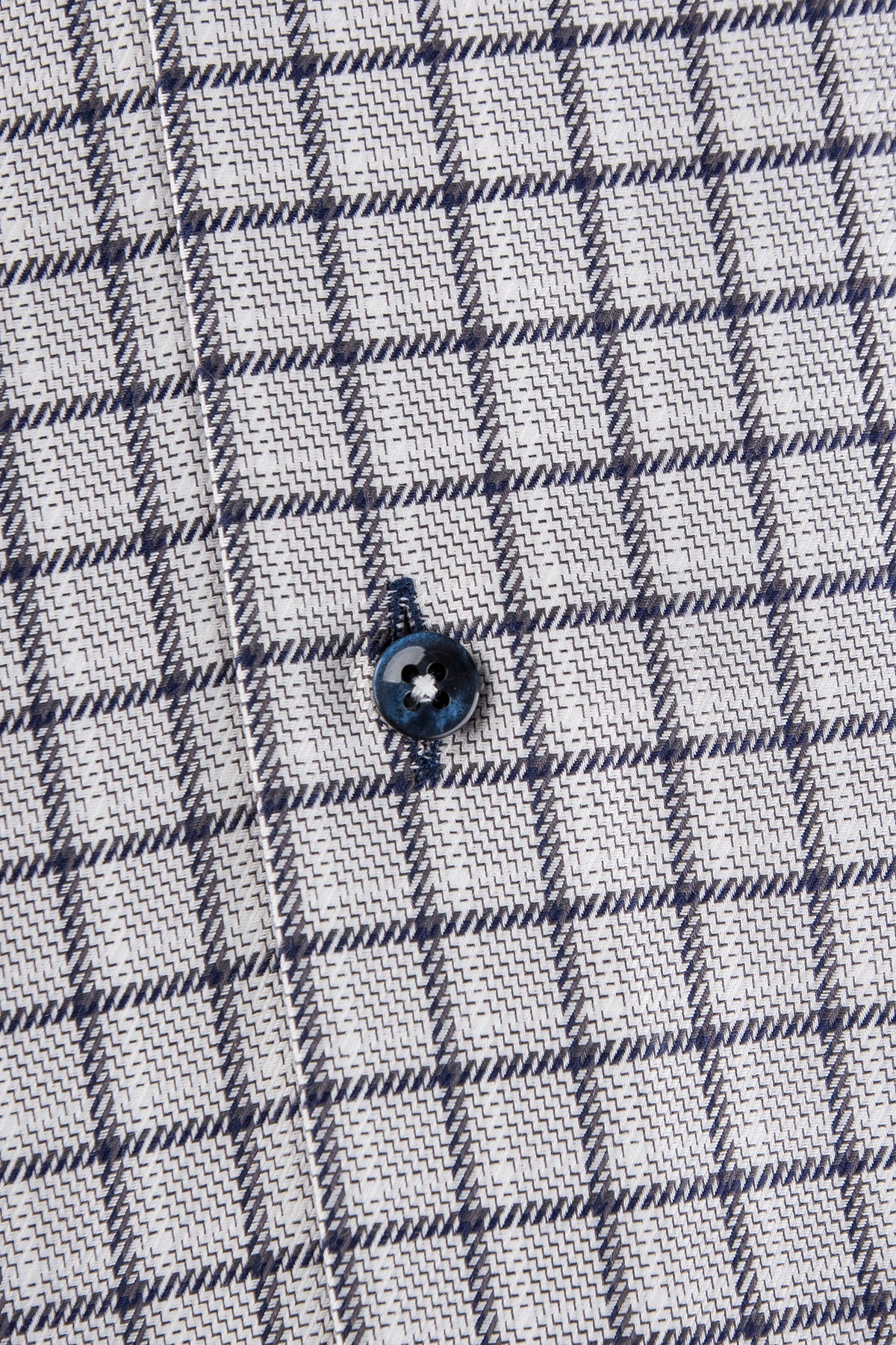 Blue checked button down regular fit shirt