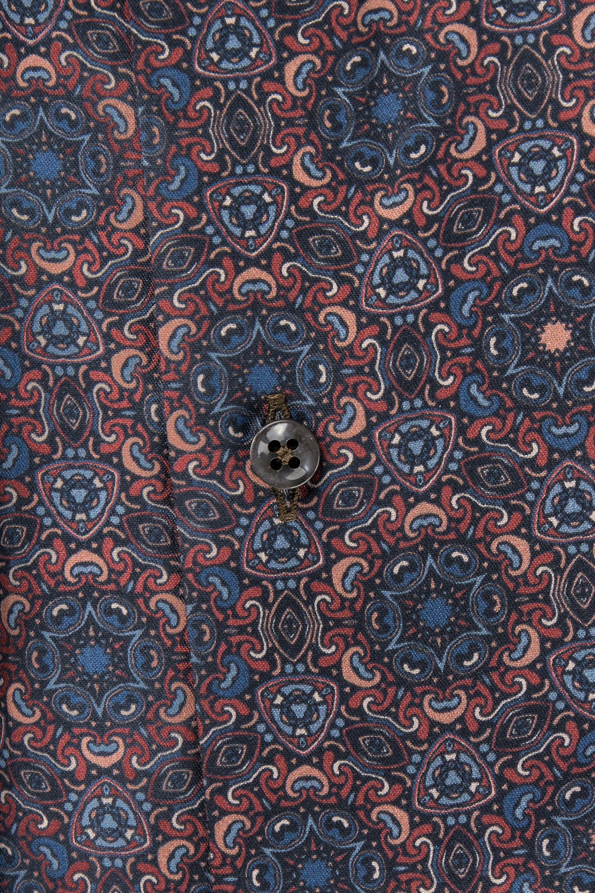 Red medallion printed regular fit shirt