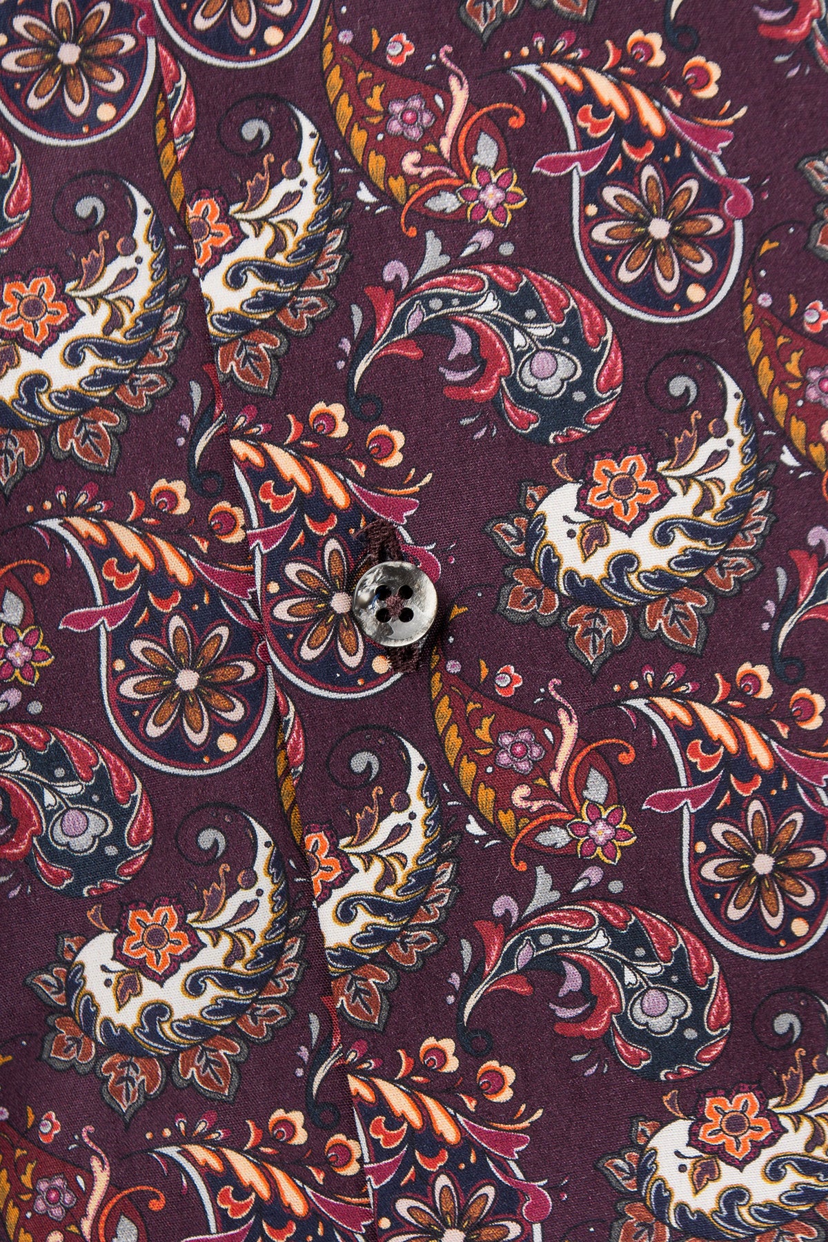 Red paisley printed regular fit shirt
