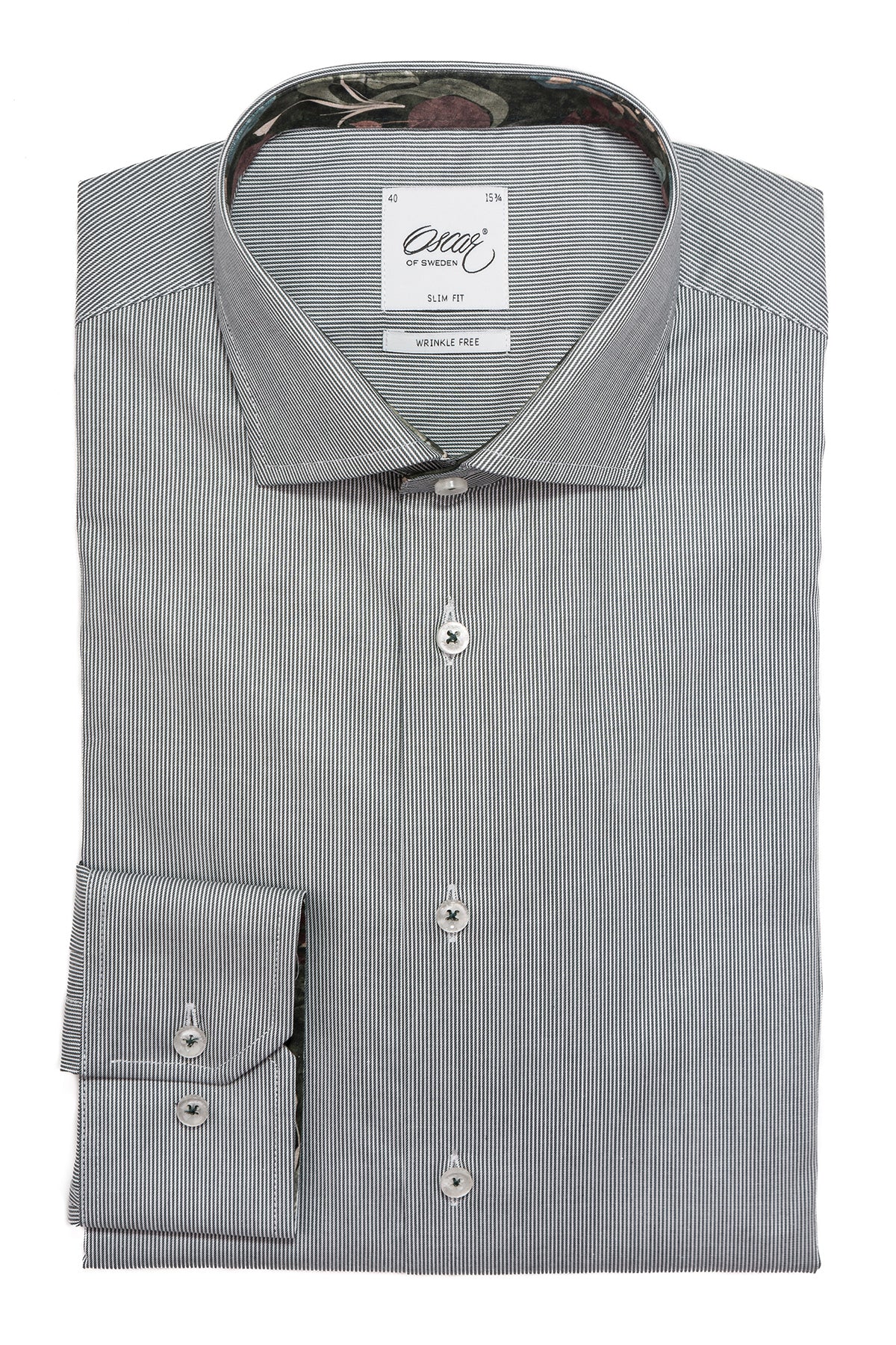Green regular fit shirt with contrast details