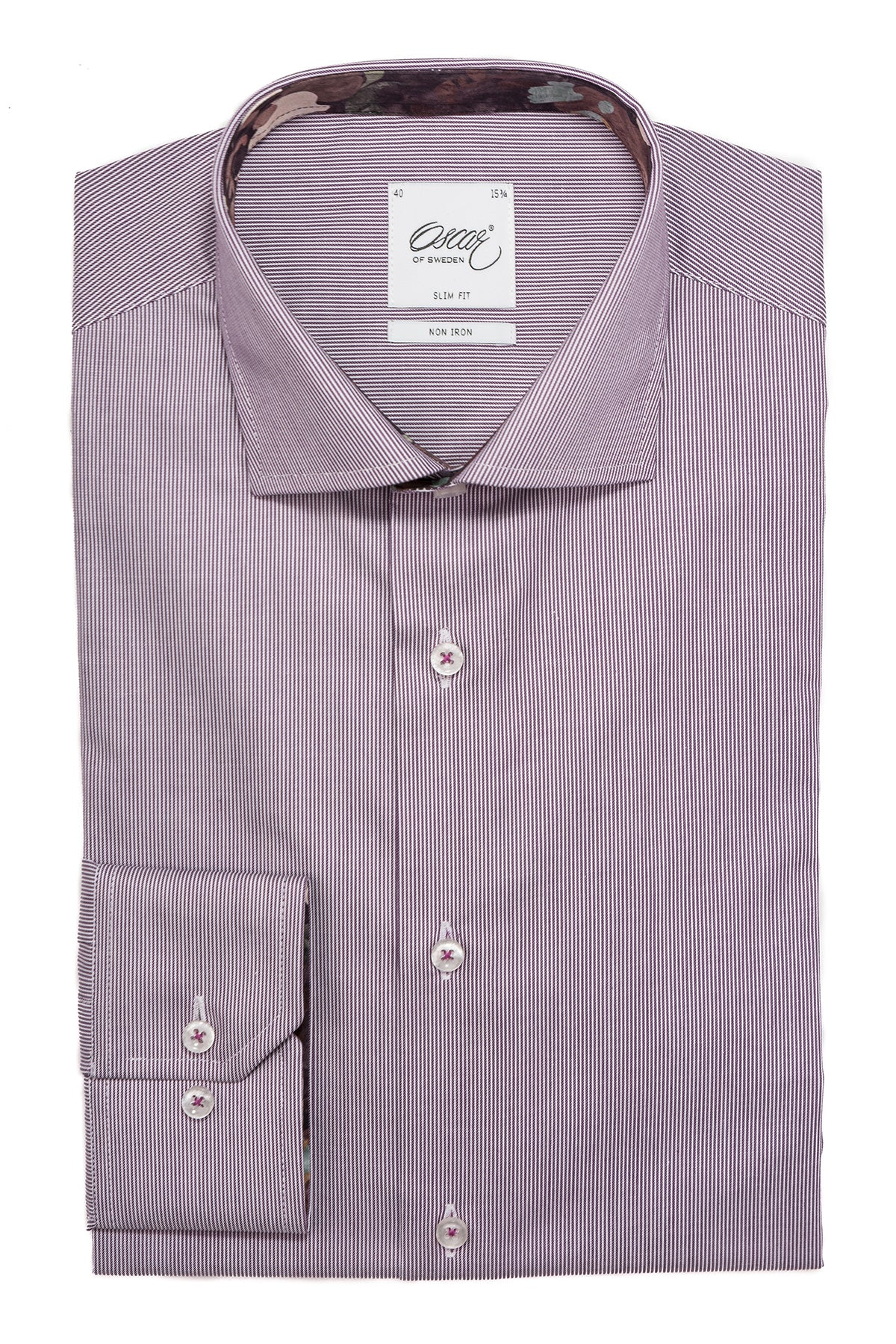 Purple regular fit shirt with contrast details