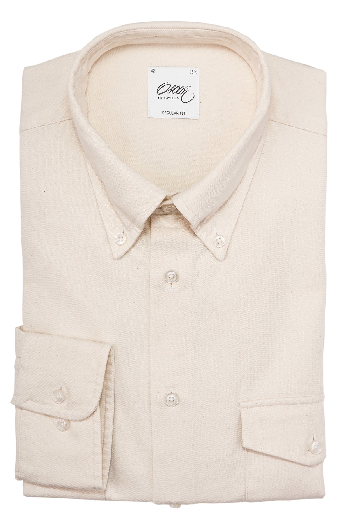 Off white denim button down regular fit shirt